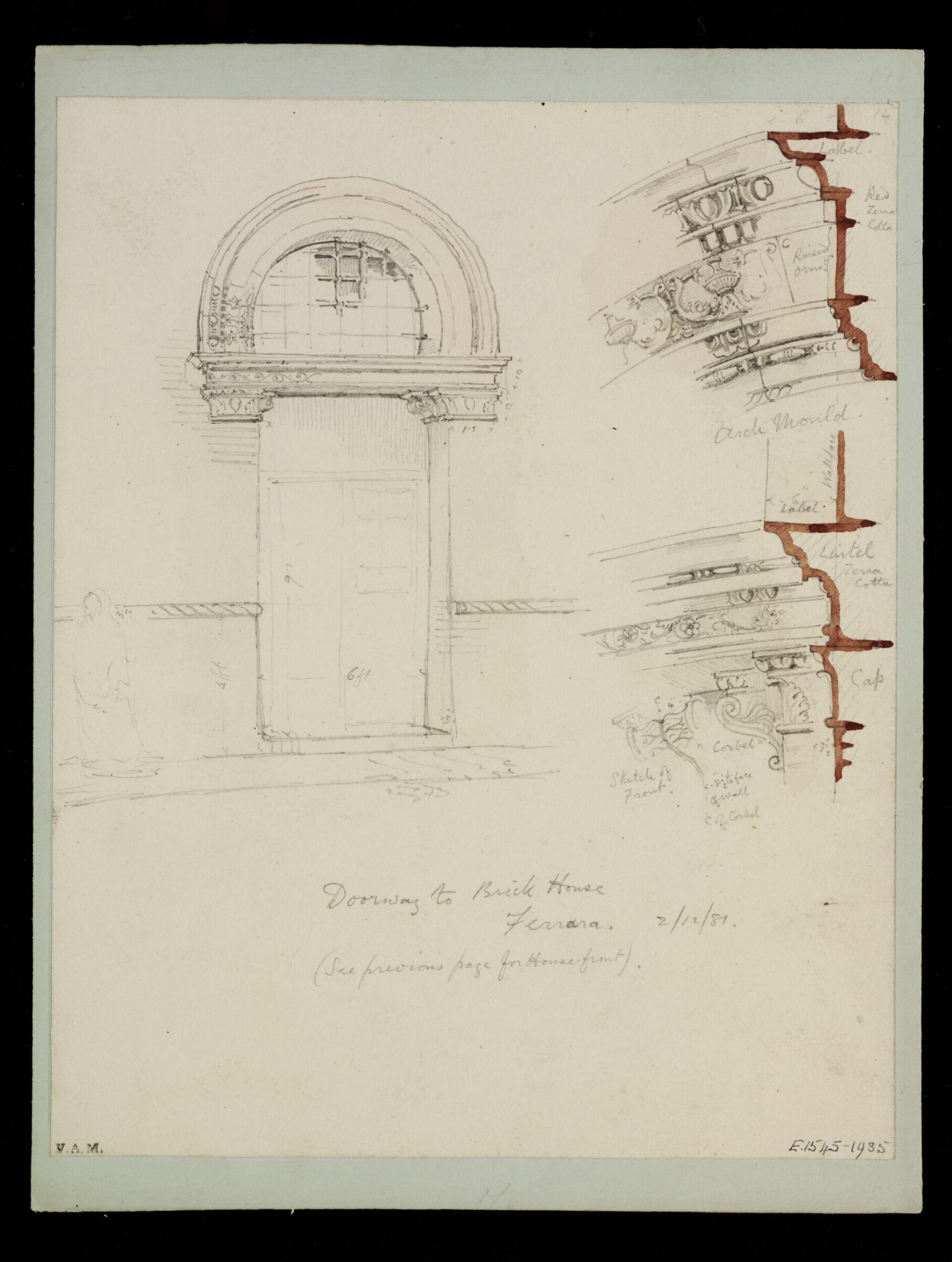 One of 235 drawings of architectural subjects in France, Germany, and Italy, Walter John Nash Millard, 2nd December 1881