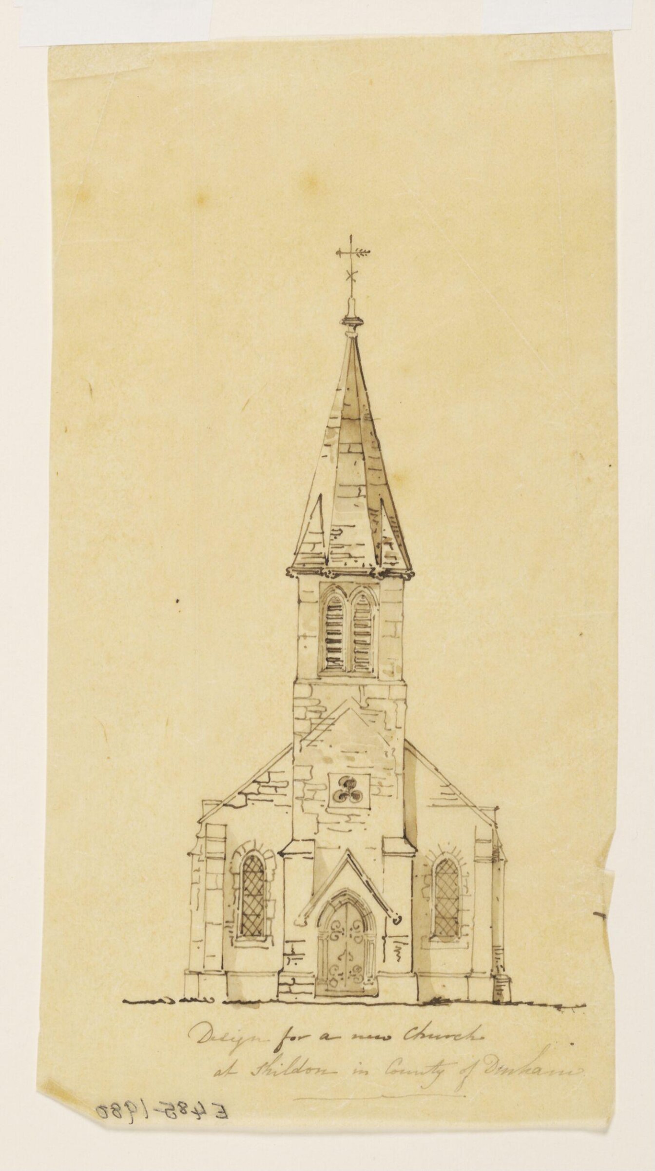 Drawing, Anthony Salvin, 19th century