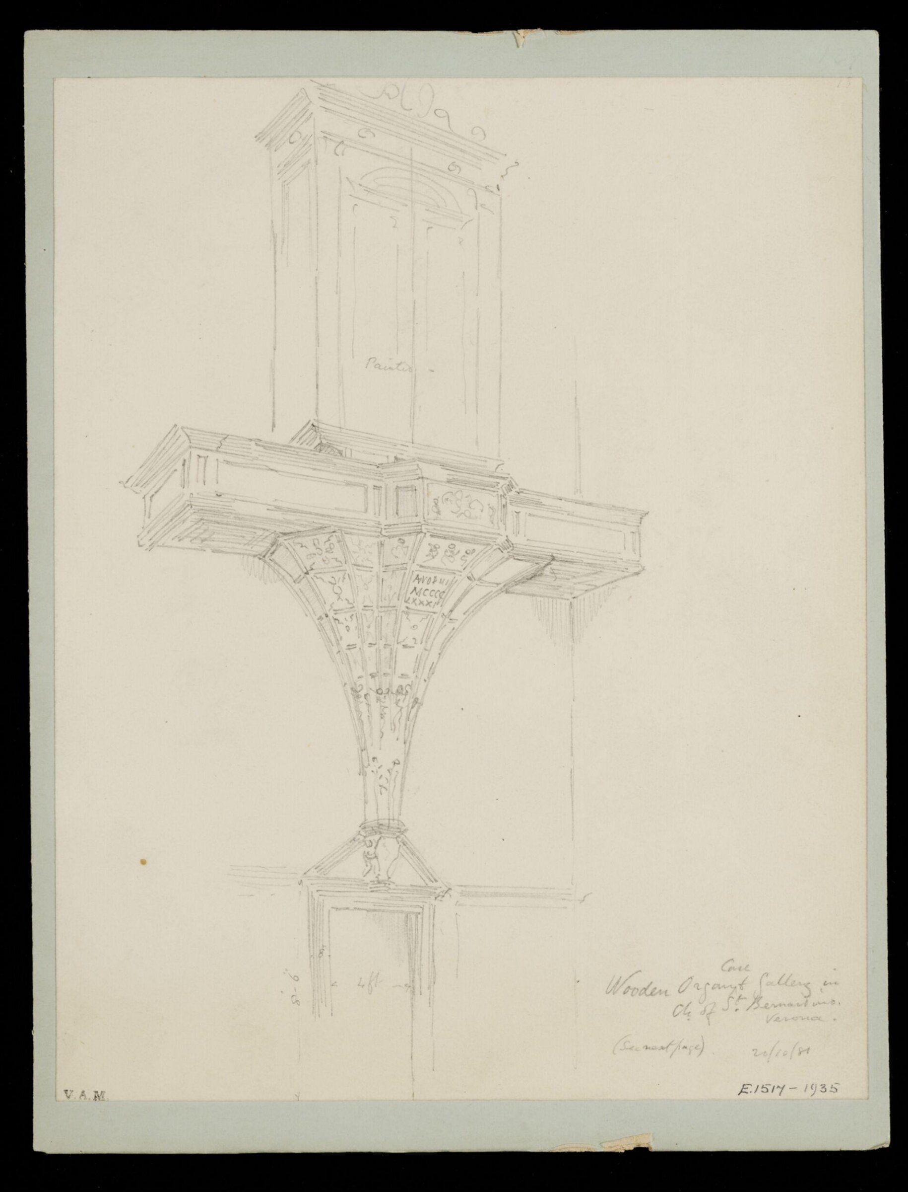 One of 235 drawings of architectural subjects in France, Germany, and Italy, Walter John Nash Millard, 20th October 1881