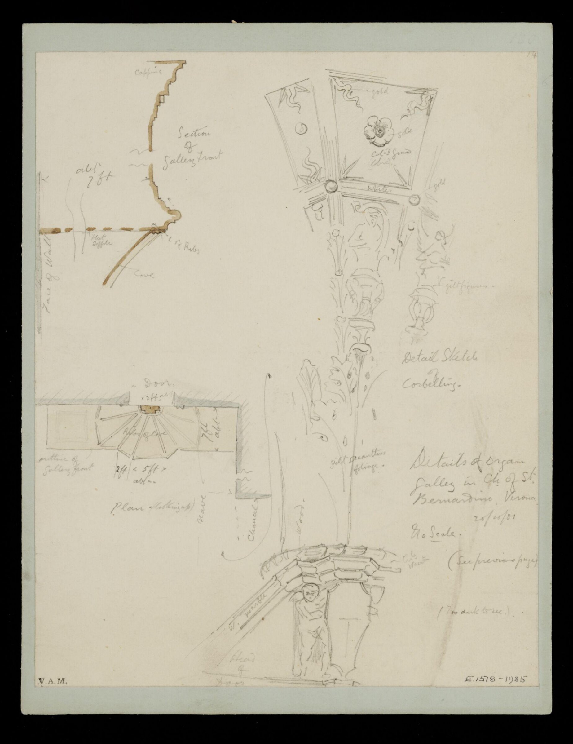 One of 235 drawings of architectural subjects in France, Germany, and Italy, Walter John Nash Millard, 20th October 1881