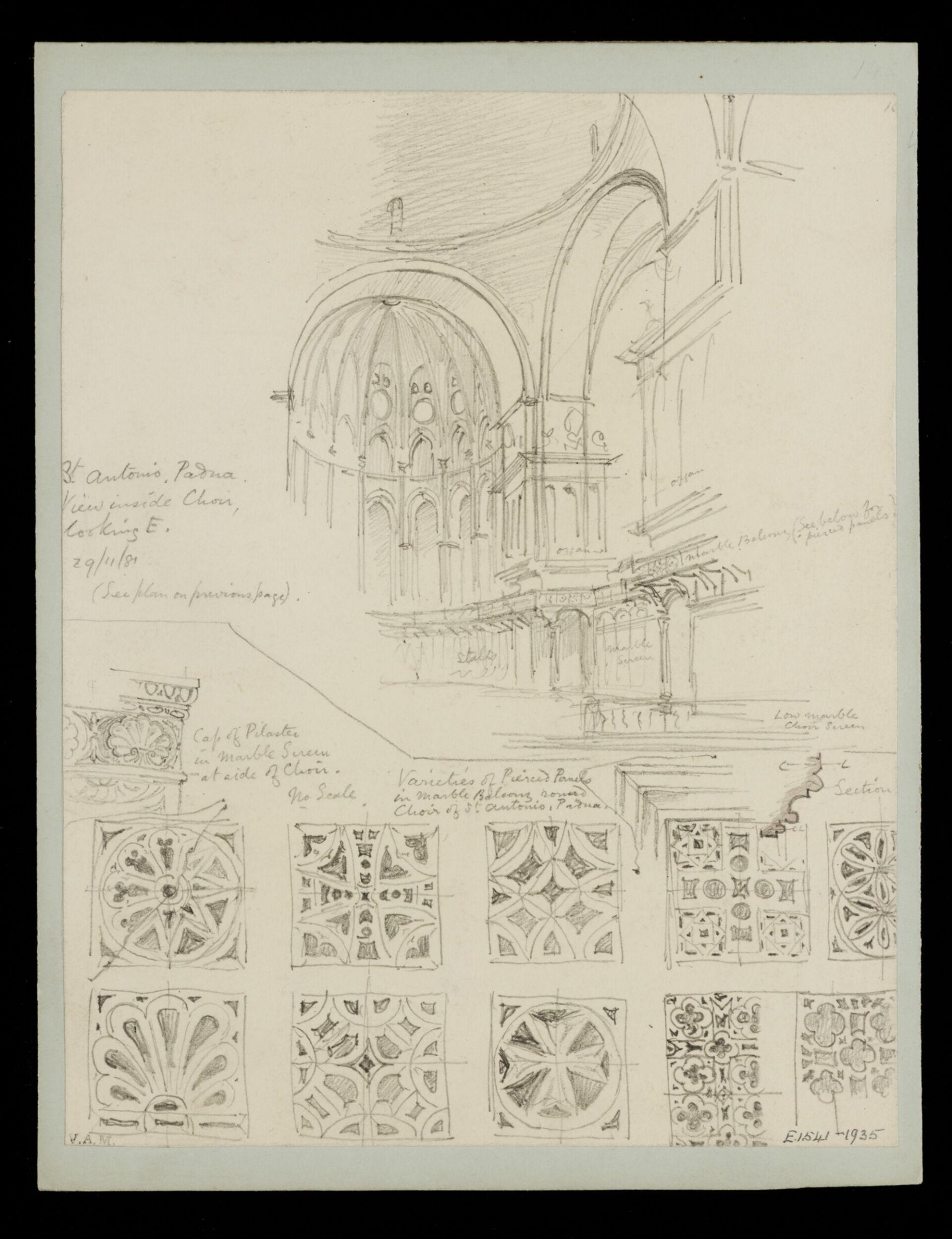 One of 235 drawings of architectural subjects in France, Germany, and Italy, Walter John Nash Millard, 29th November 1881