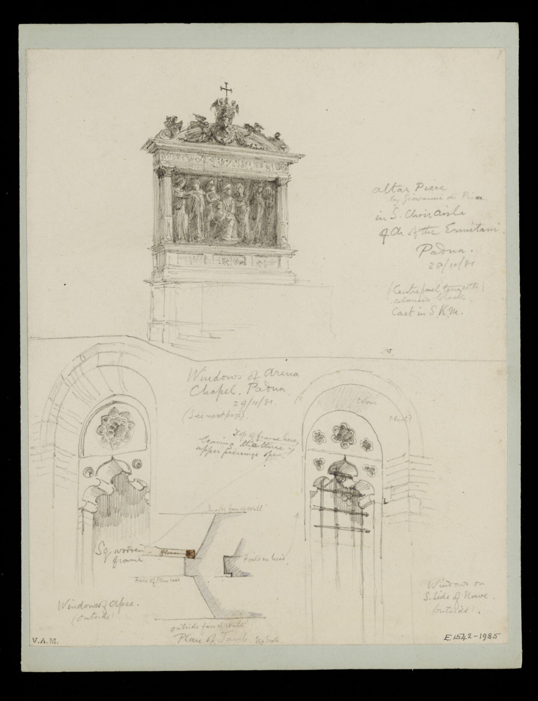 One of 235 drawings of architectural subjects in France, Germany, and Italy, Walter John Nash Millard, 28th November 1881
