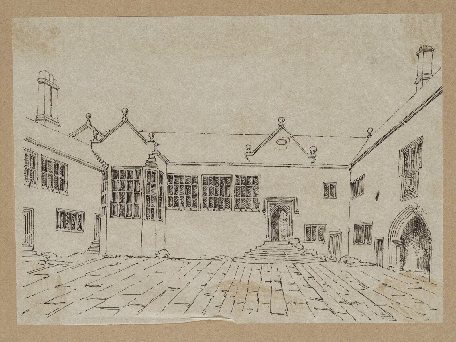 Drawing, Anthony Salvin, 19th century