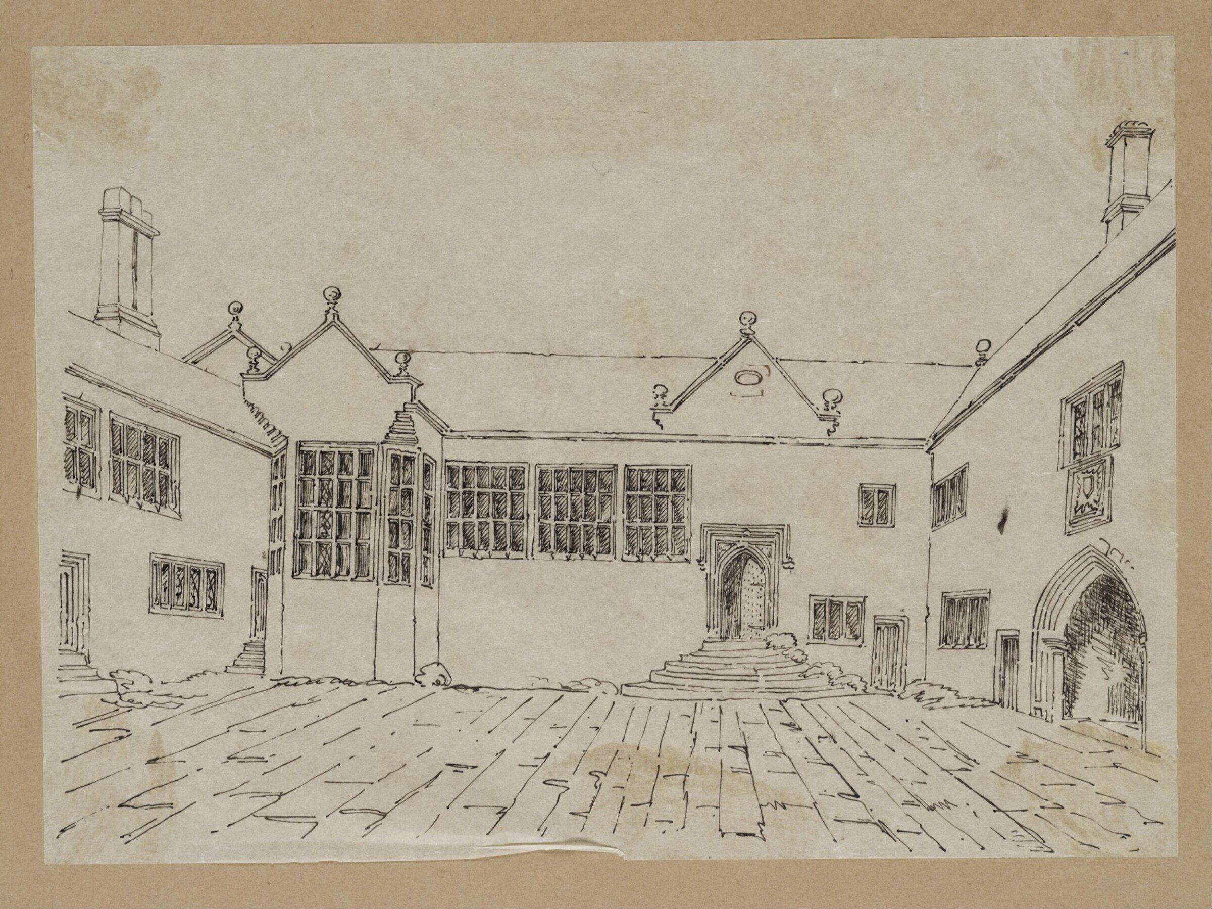Drawing, Anthony Salvin, 19th century