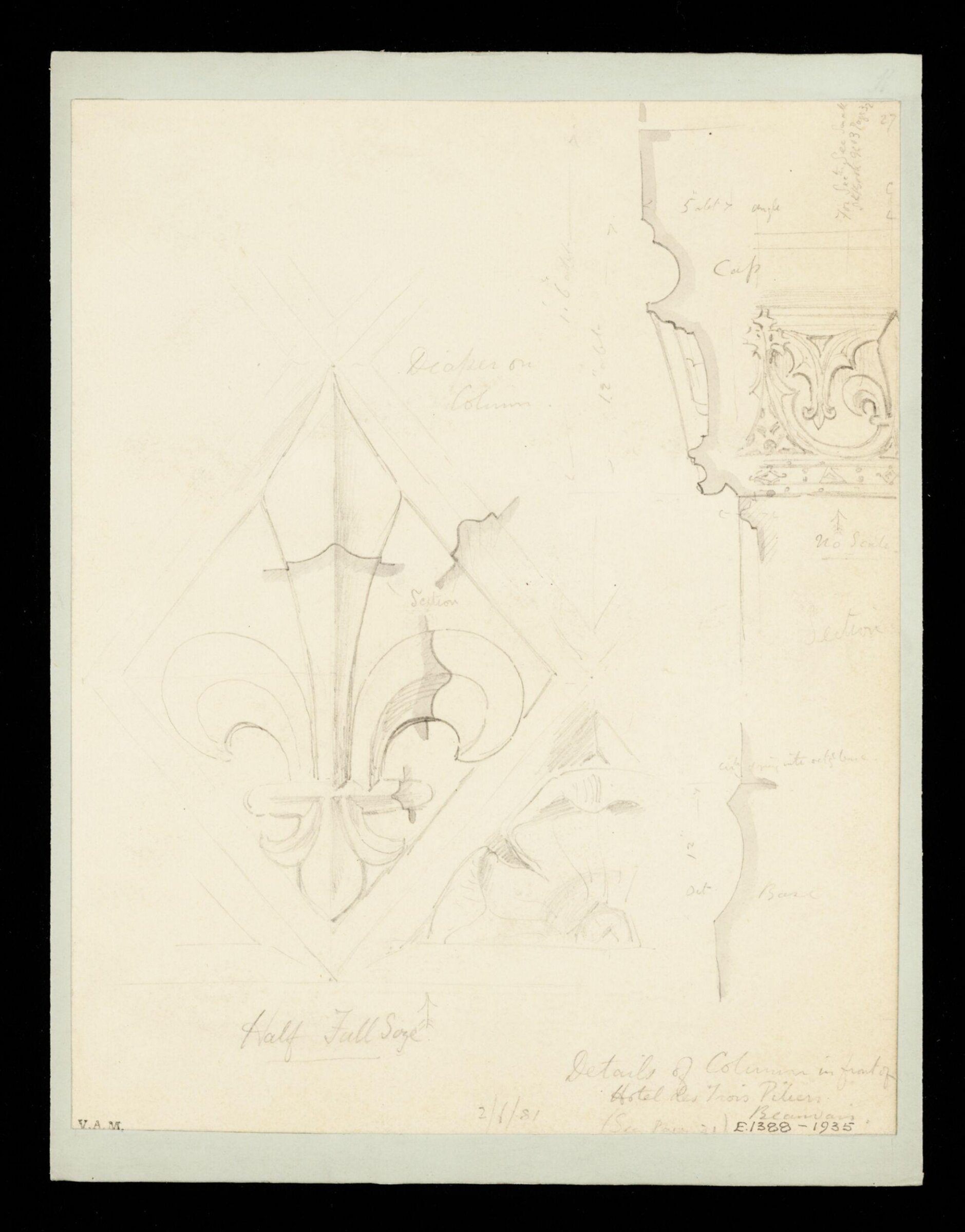 One of 235 drawings of architectural subjects in France, Germany, and Italy, Walter John Nash Millard, 2nd June 1881