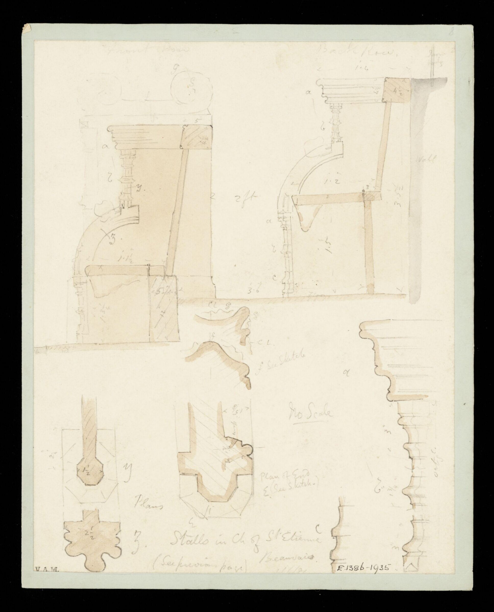 One of 235 drawings of architectural subjects in France, Germany, and Italy, Walter John Nash Millard, 1st June 1881