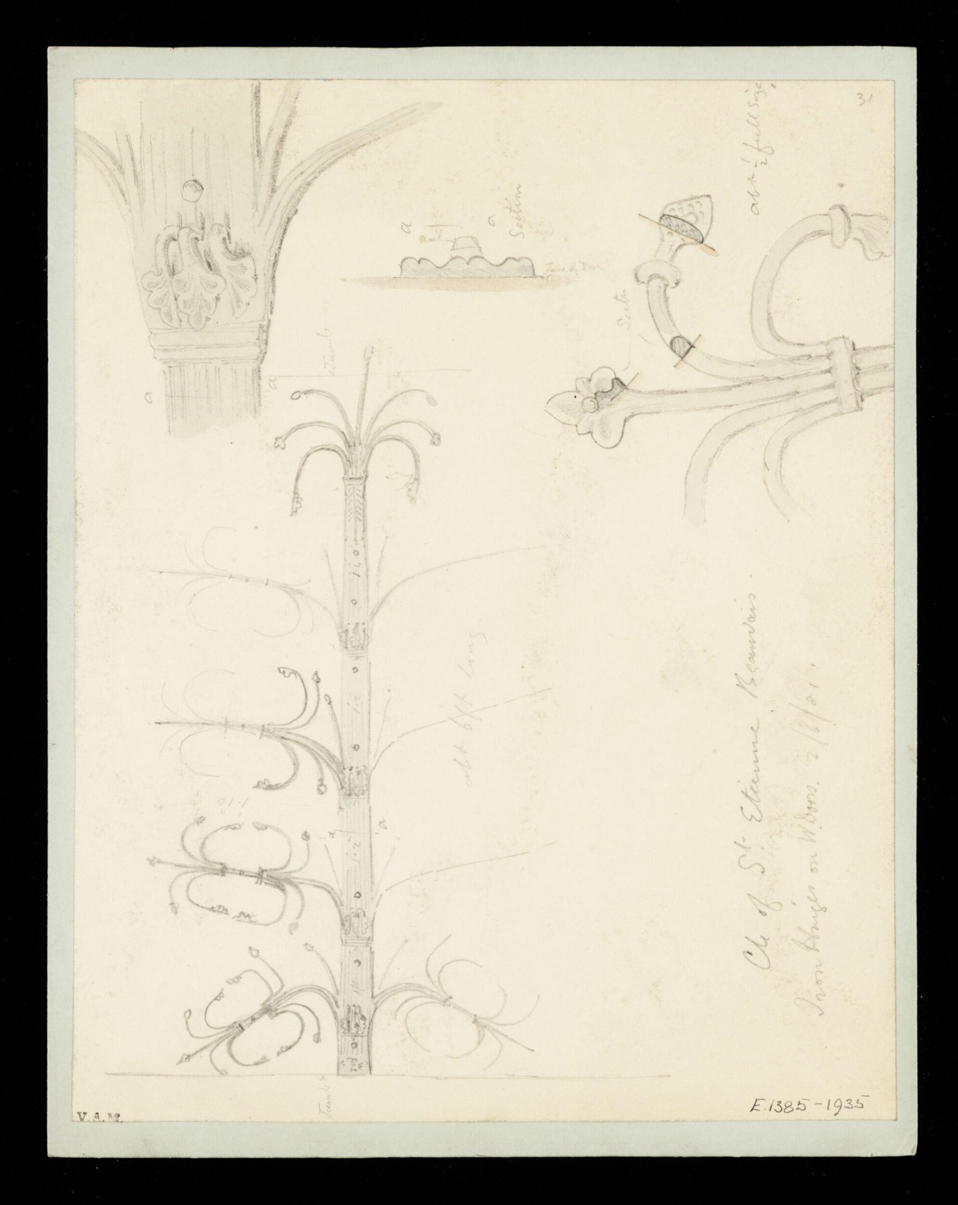 One of 235 drawings of architectural subjects in France, Germany, and Italy, Walter John Nash Millard, 2nd June 1881