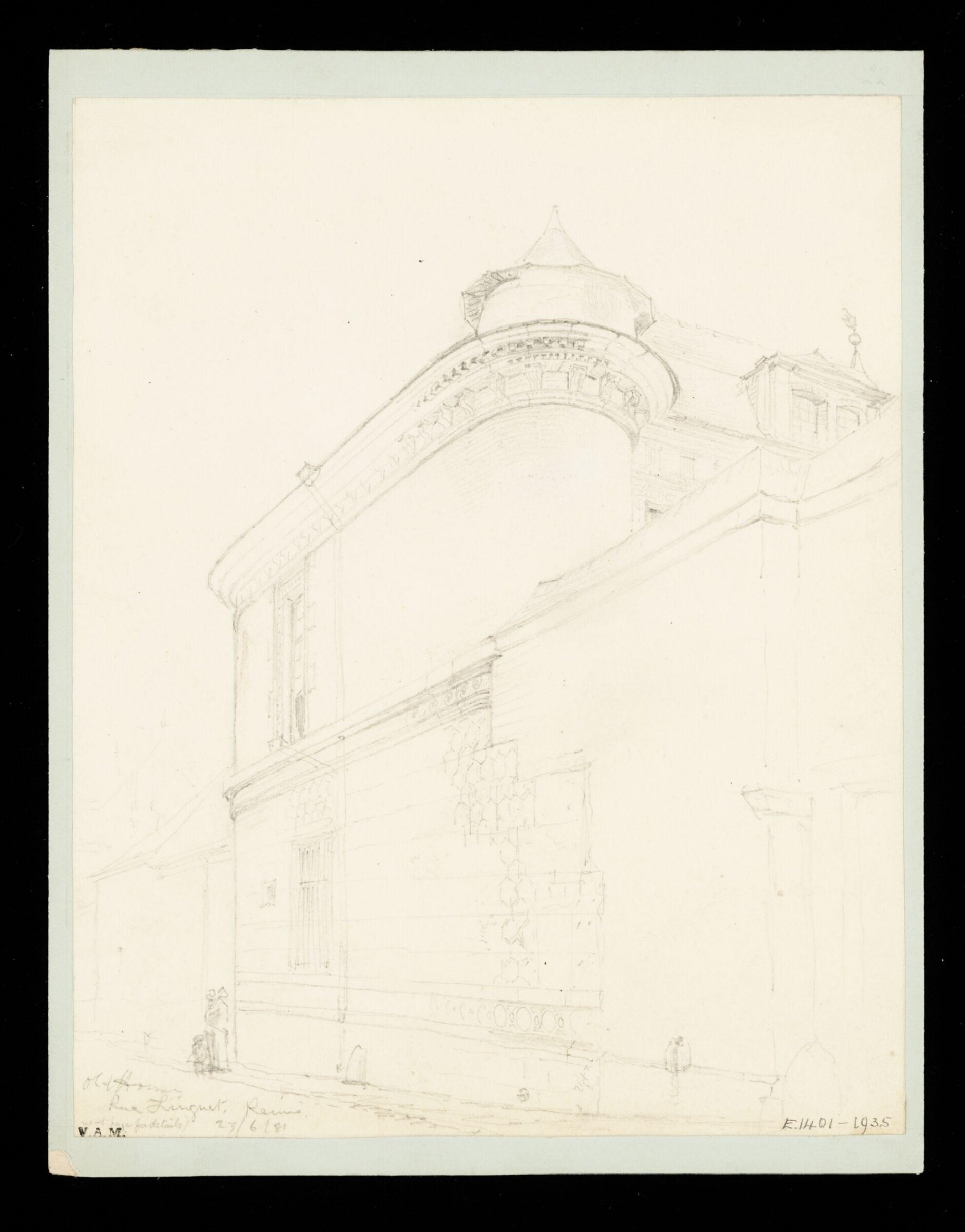 One of 235 drawings of architectural subjects in France, Germany, and Italy, Walter John Nash Millard, 23rd June 1881