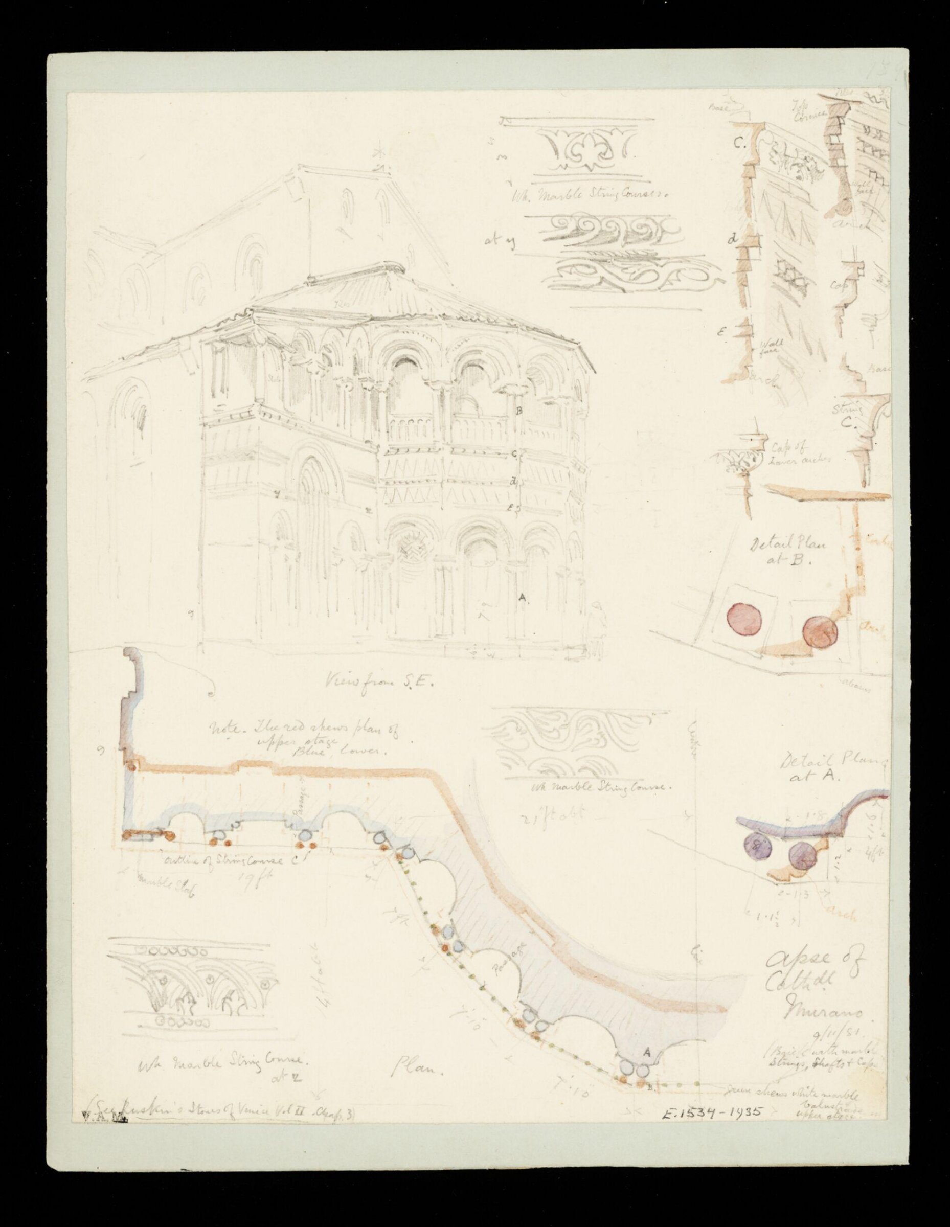 One of 235 drawings of architectural subjects in France, Germany, and Italy, Walter John Nash Millard, 9th November 1881
