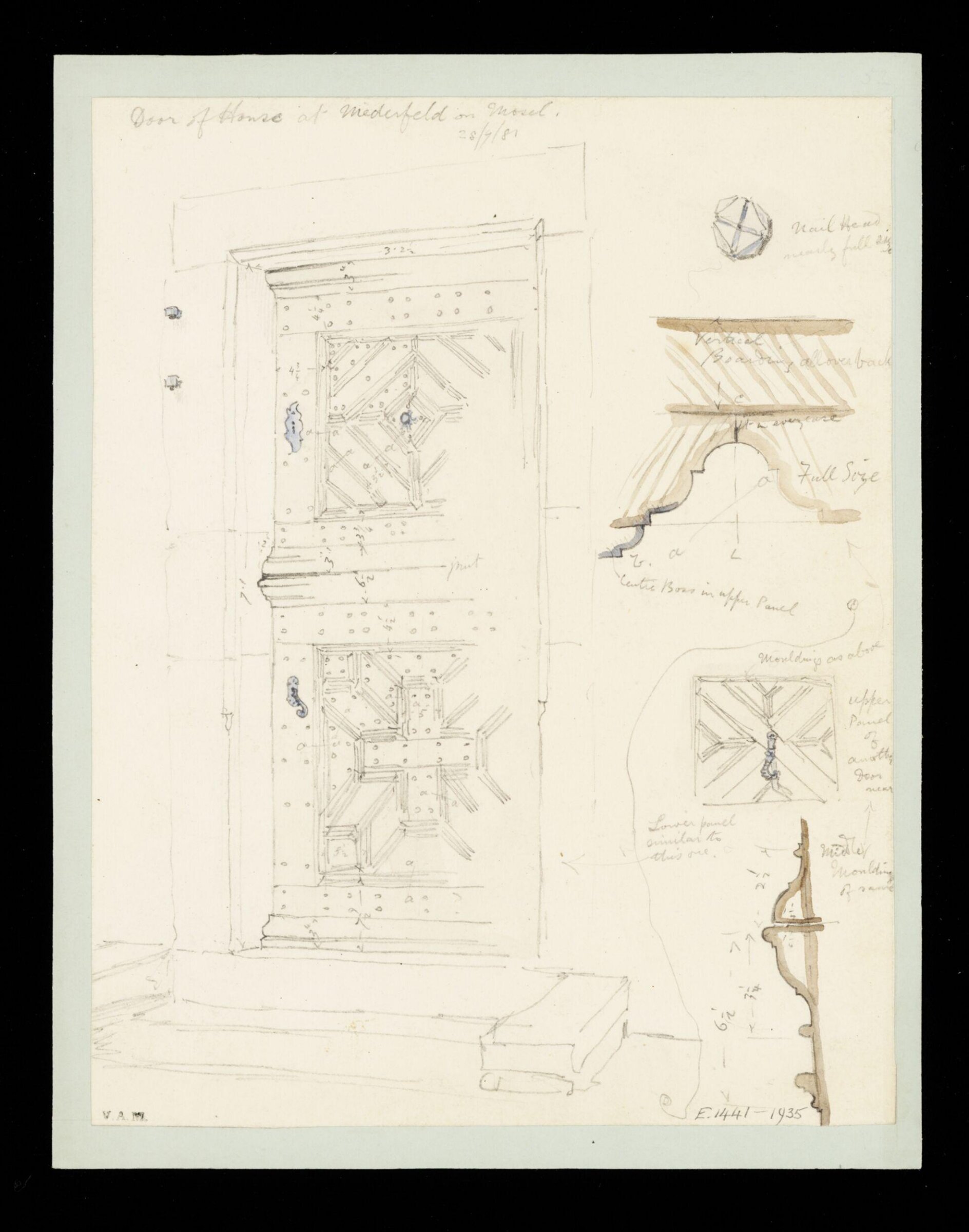 One of 235 drawings of architectural subjects in France, Germany, and Italy, Walter John Nash Millard, 28th July 1881