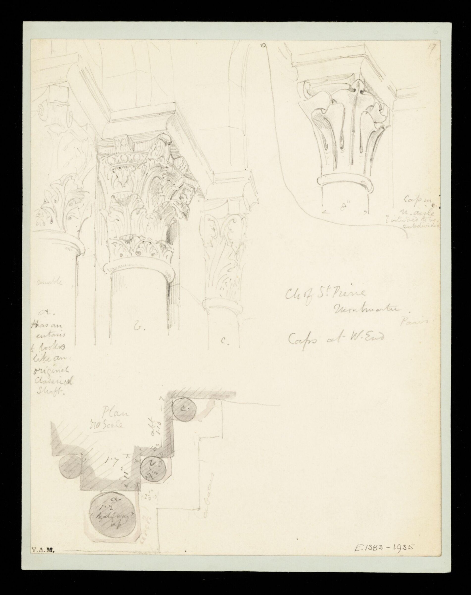 One of 235 drawings of architectural subjects in France, Germany, and Italy, Walter John Nash Millard, 1881-1882