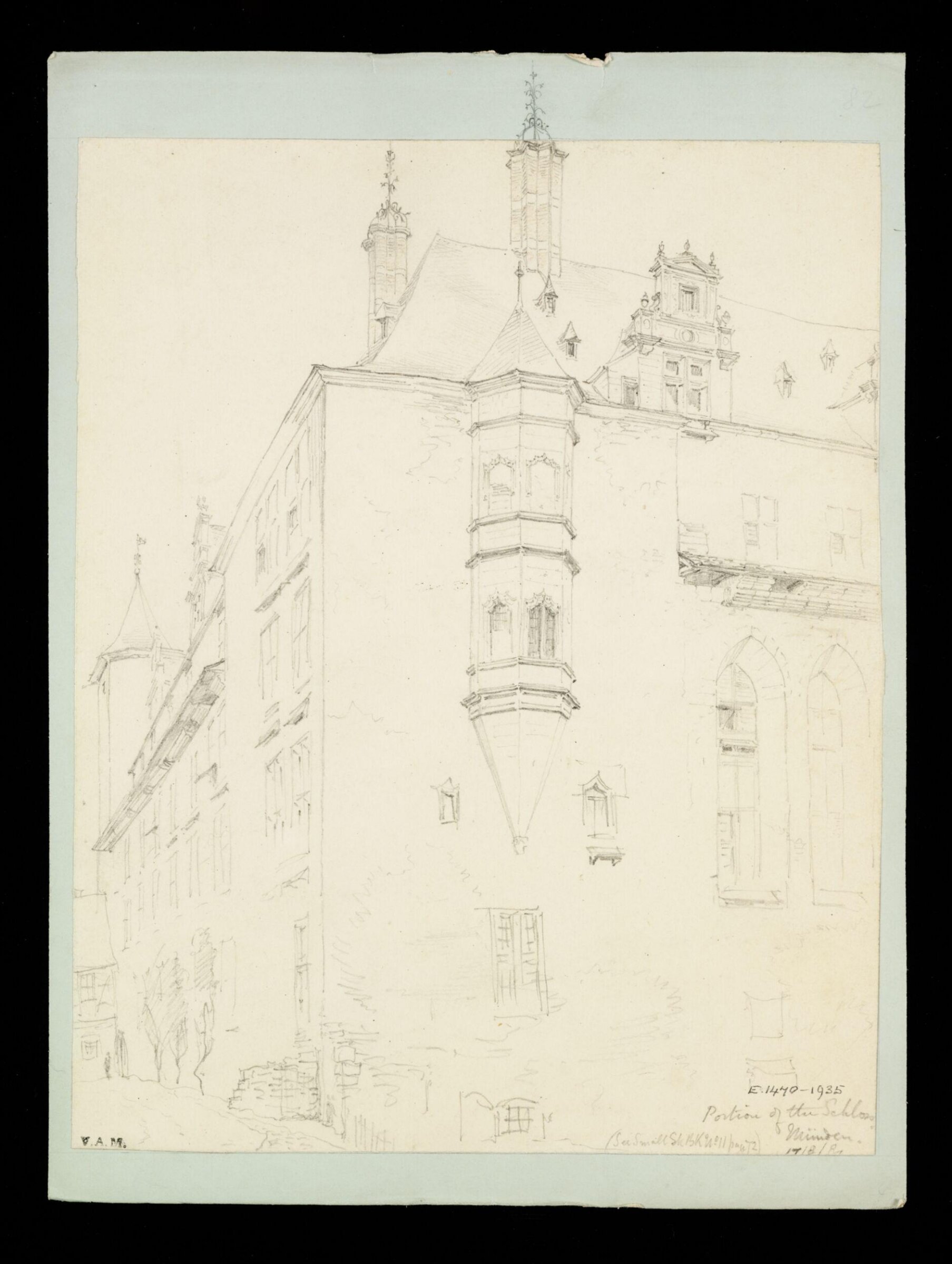One of 235 drawings of architectural subjects in France, Germany, and Italy, Walter John Nash Millard, 17th August 1881
