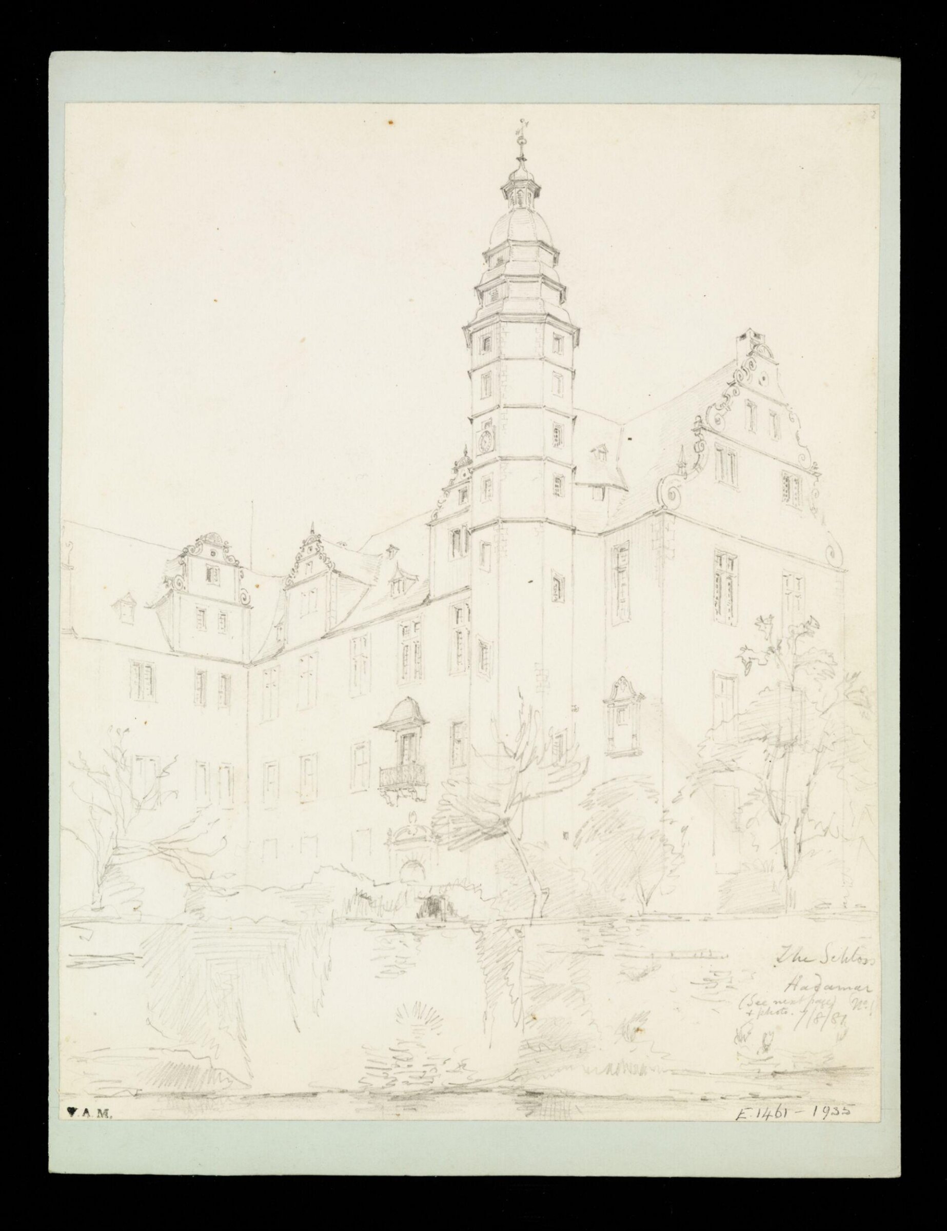 One of 235 drawings of architectural subjects in France, Germany, and Italy, Walter John Nash Millard, 7th August 1881