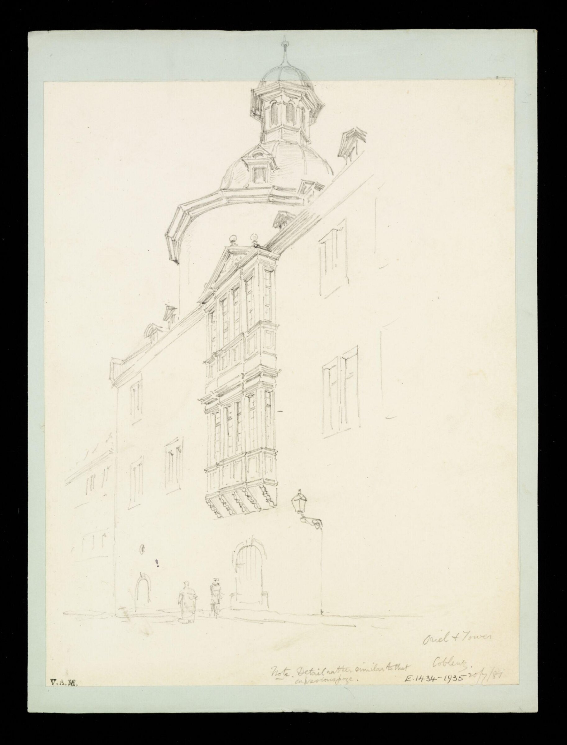 One of 235 drawings of architectural subjects in France, Germany, and Italy, Walter John Nash Millard, 20th July 1881