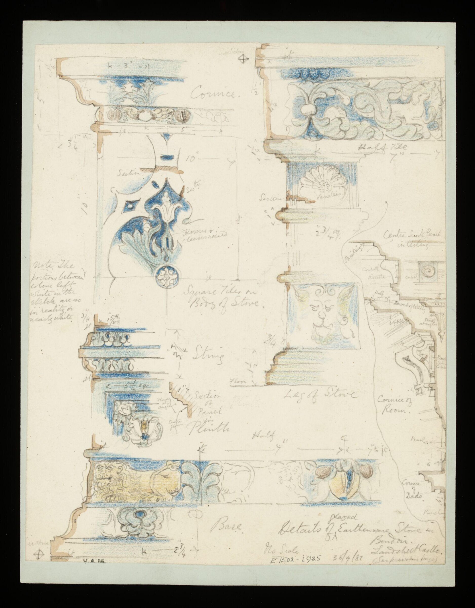 One of 235 drawings of architectural subjects in France, Germany, and Italy, Walter John Nash Millard, 30th September 1881