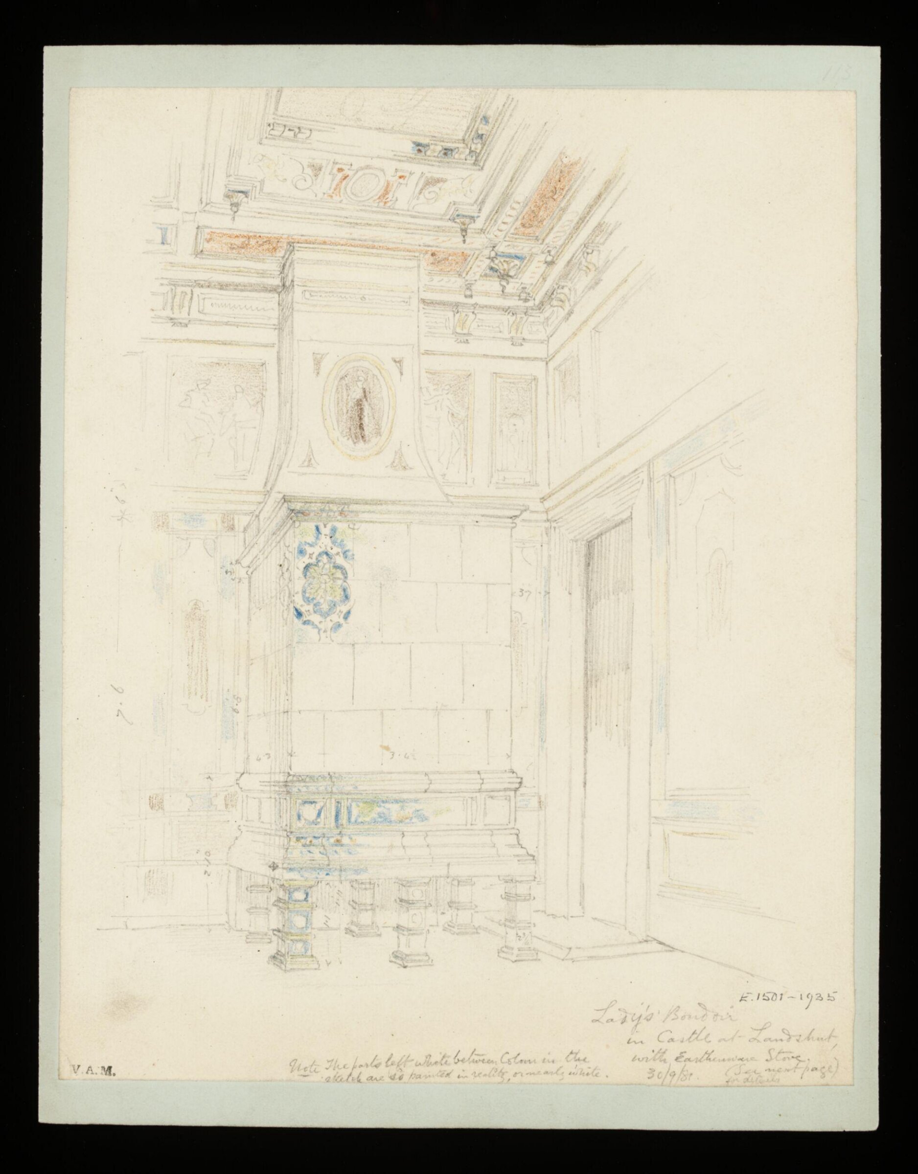 One of 235 drawings of architectural subjects in France, Germany, and Italy, Walter John Nash Millard, 30th September 1881