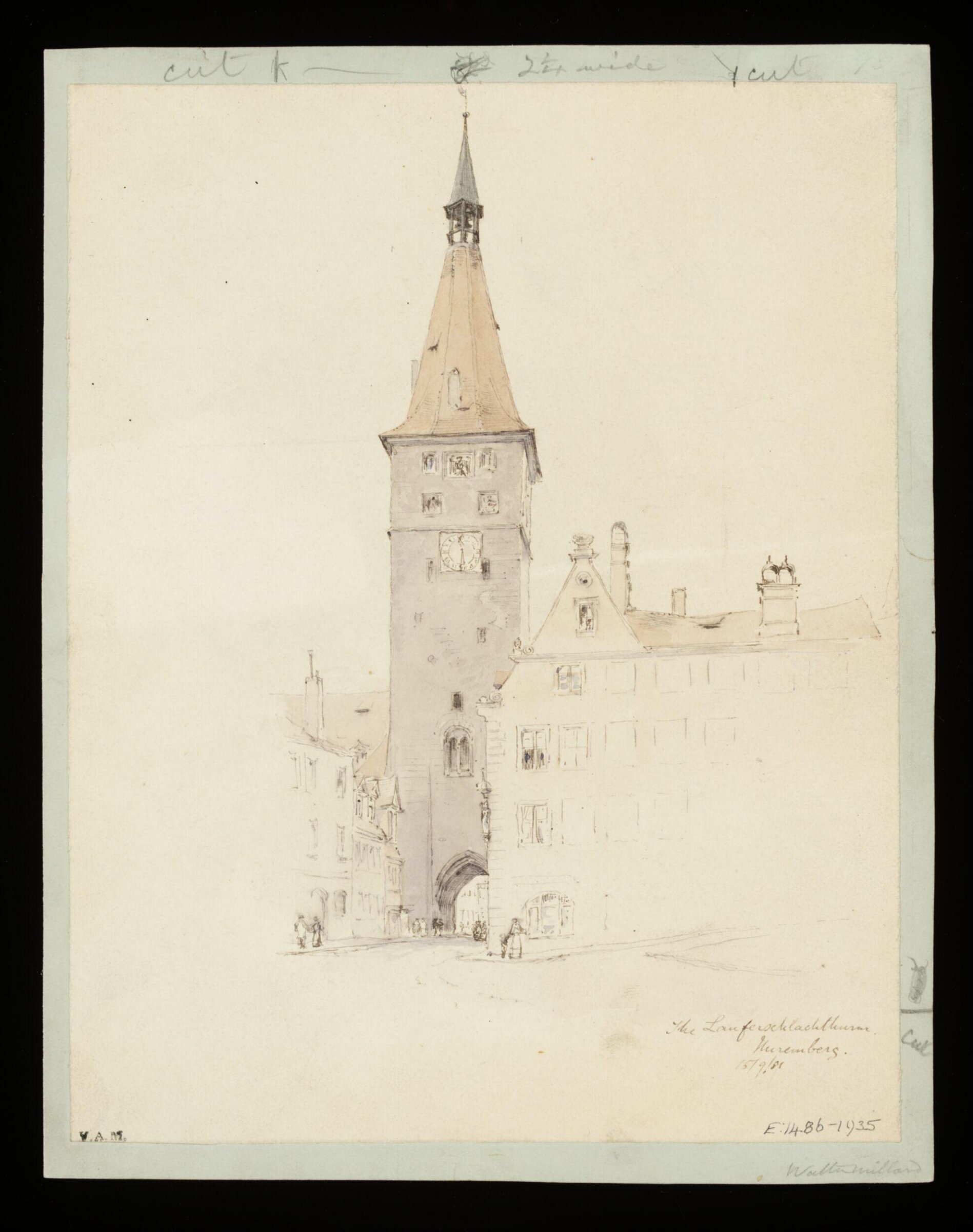 One of 235 drawings of architectural subjects in France, Germany, and Italy, Walter John Nash Millard, 15th September 1881