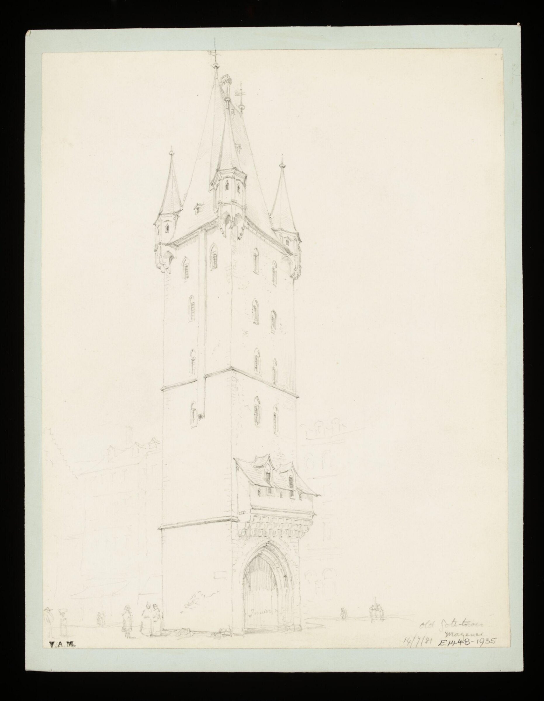 One of 235 drawings of architectural subjects in France, Germany, and Italy, Walter John Nash Millard, 14th July 1881