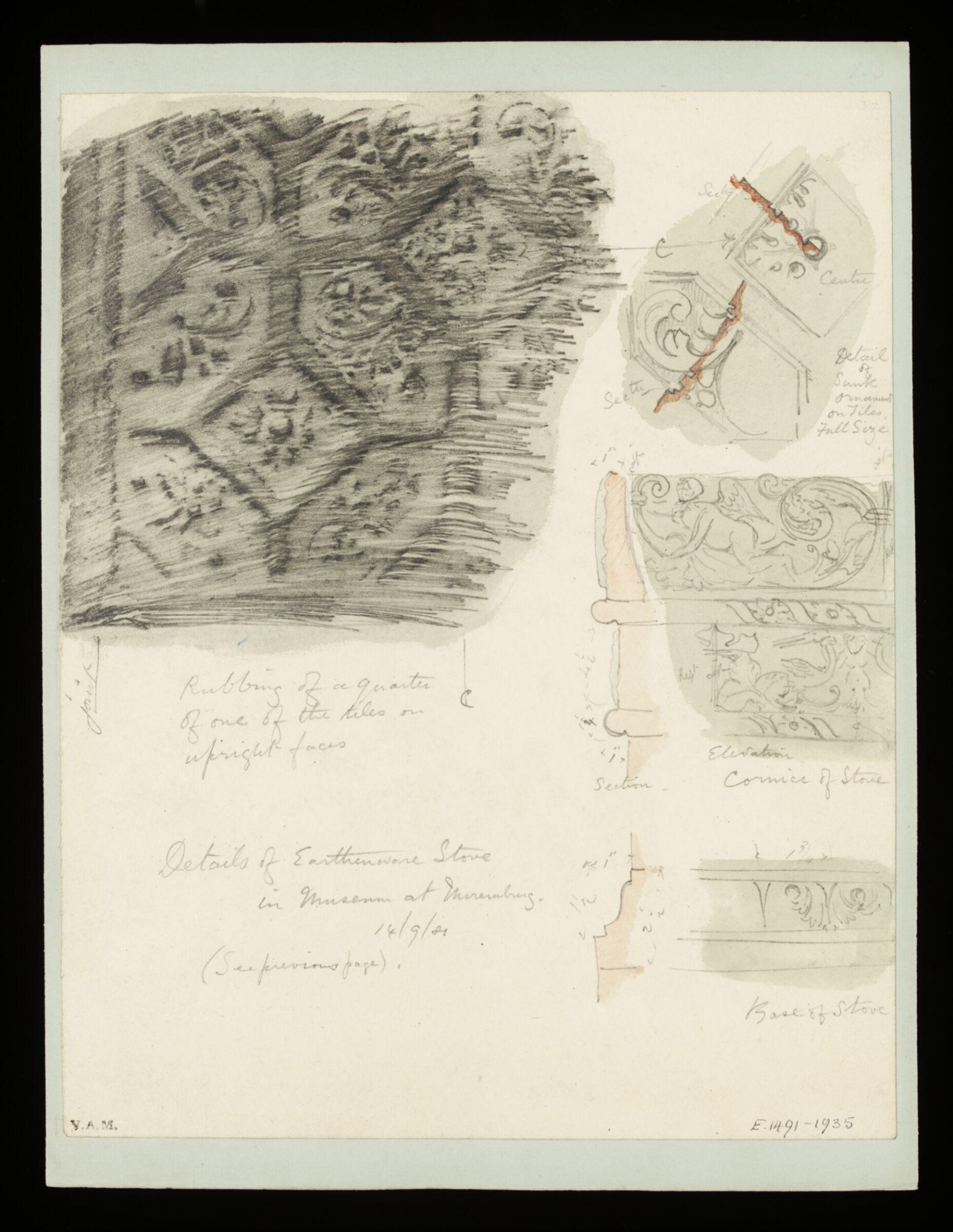 One of 235 drawings of architectural subjects in France, Germany, and Italy, Walter John Nash Millard, 14th September 1881