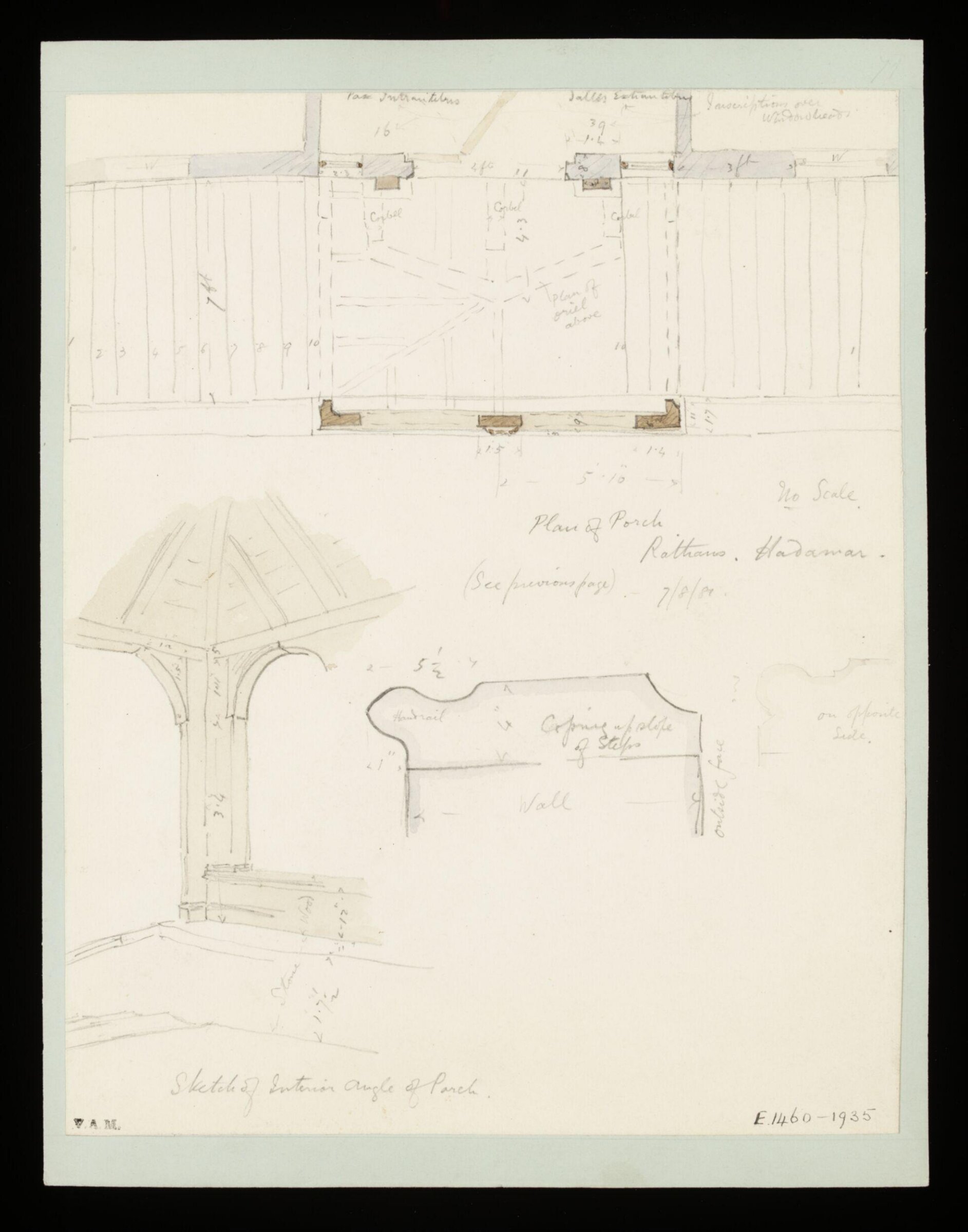 One of 235 drawings of architectural subjects in France, Germany, and Italy, Walter John Nash Millard, 7th August 1881