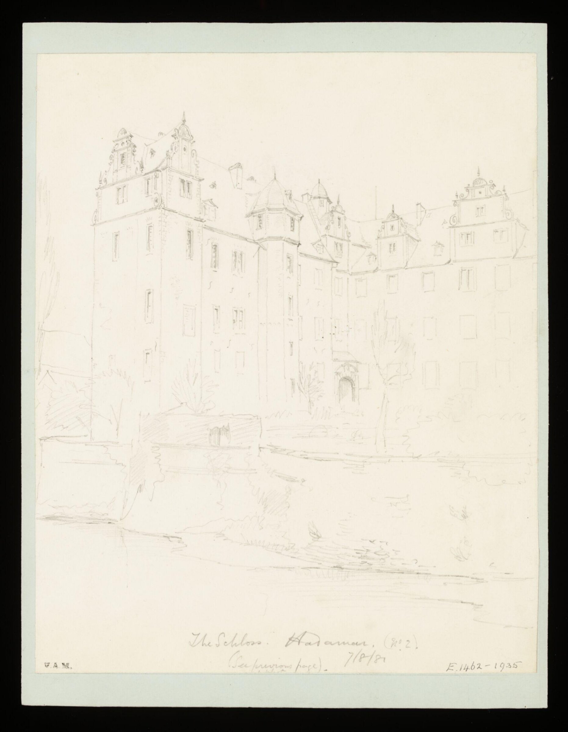 One of 235 drawings of architectural subjects in France, Germany, and Italy, Walter John Nash Millard, 7th August 1881
