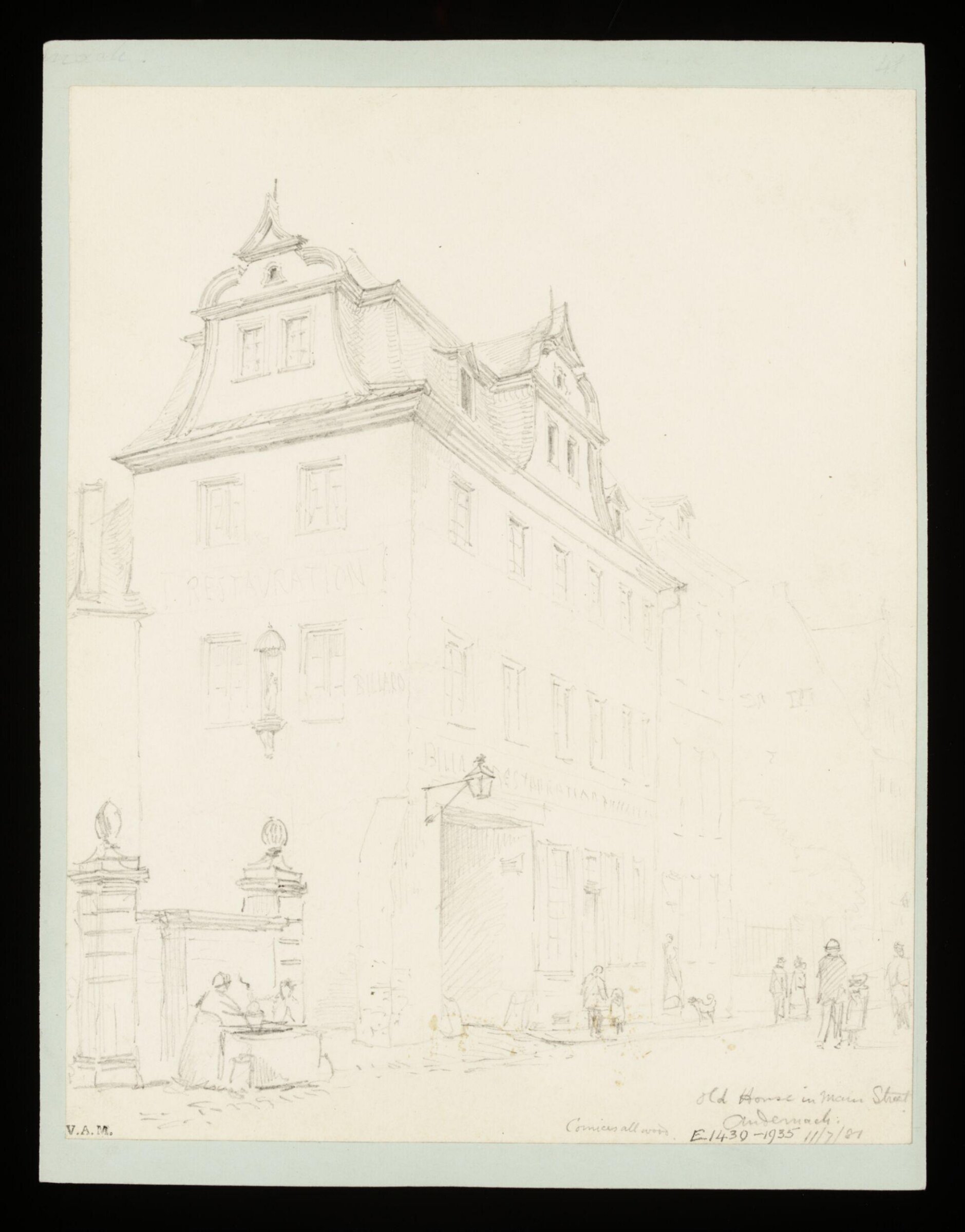 One of 235 drawings of architectural subjects in France, Germany, and Italy, Walter John Nash Millard, 11th July 1881