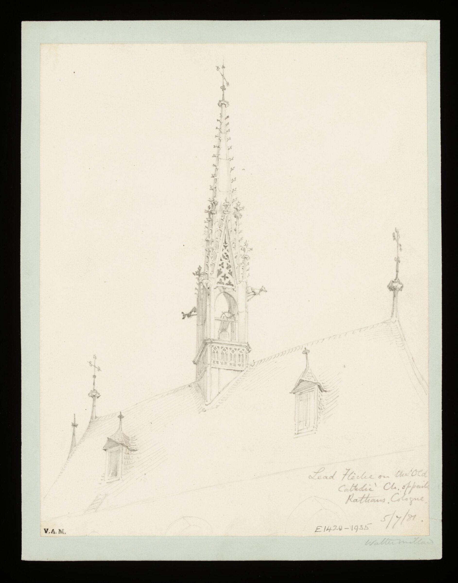One of 235 drawings of architectural subjects in France, Germany, and Italy, Walter John Nash Millard, 5th July 1881