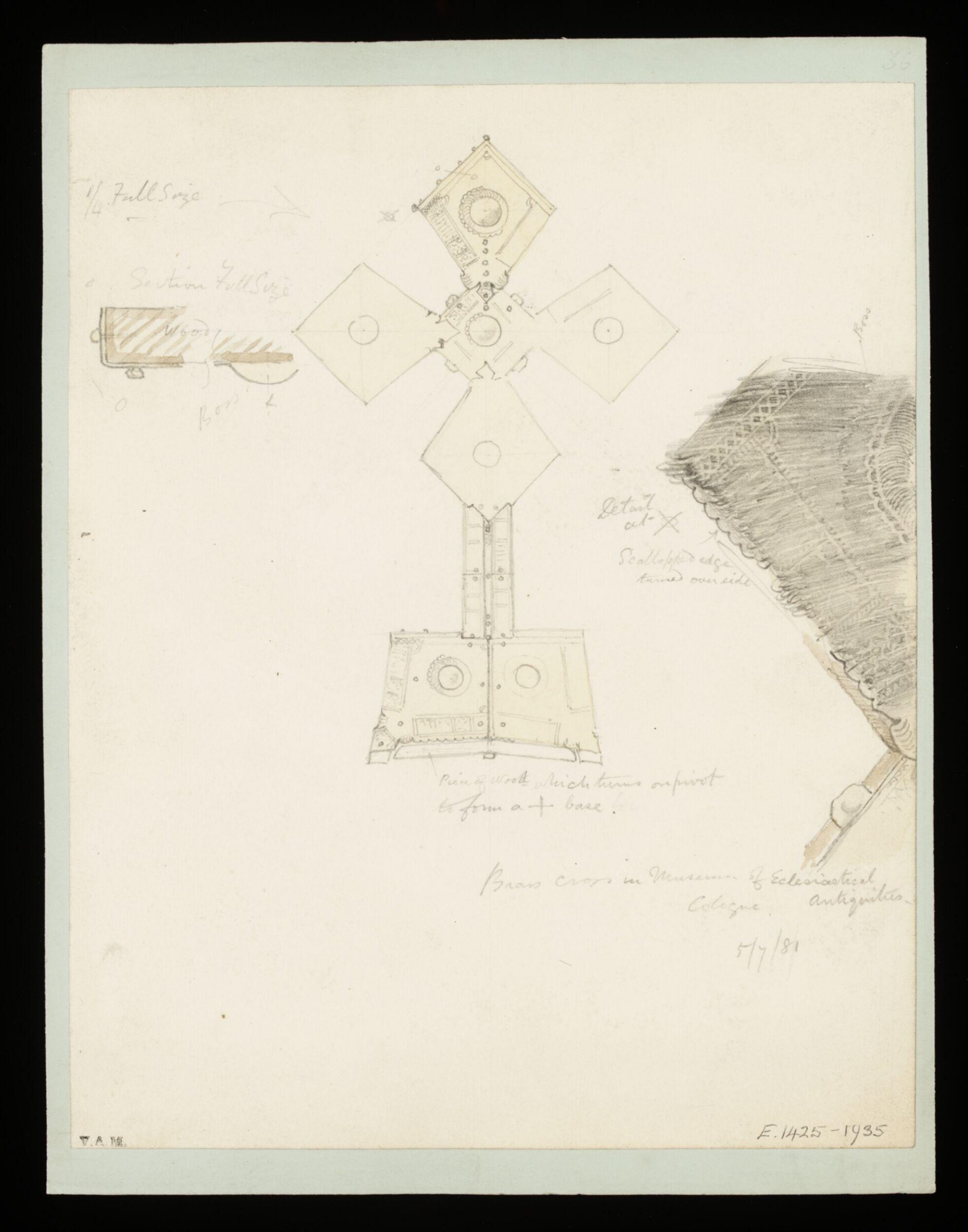 One of 235 drawings of architectural subjects in France, Germany, and Italy, Walter John Nash Millard, 5th July 1881
