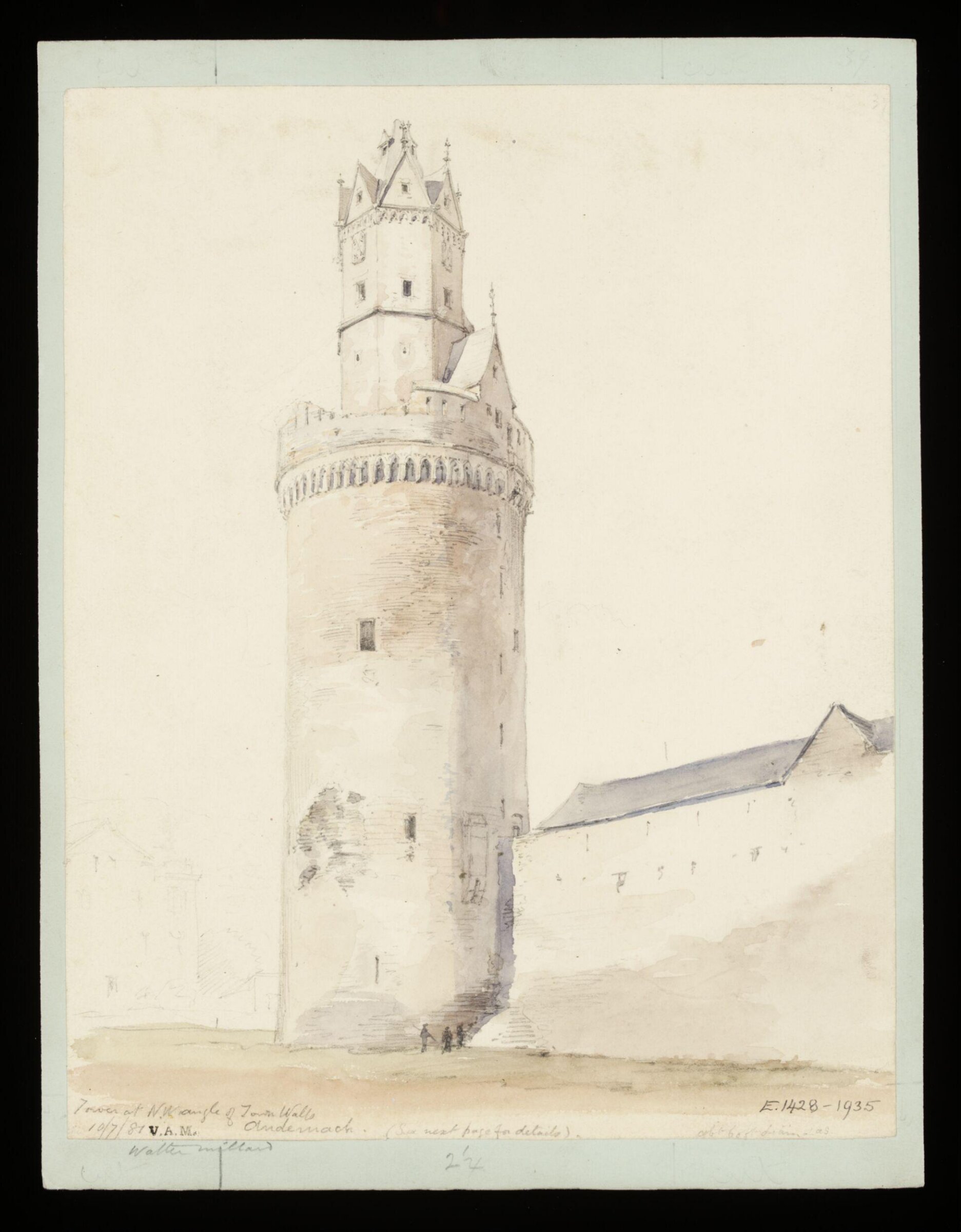 One of 235 drawings of architectural subjects in France, Germany, and Italy, Walter John Nash Millard, 10th July 1881