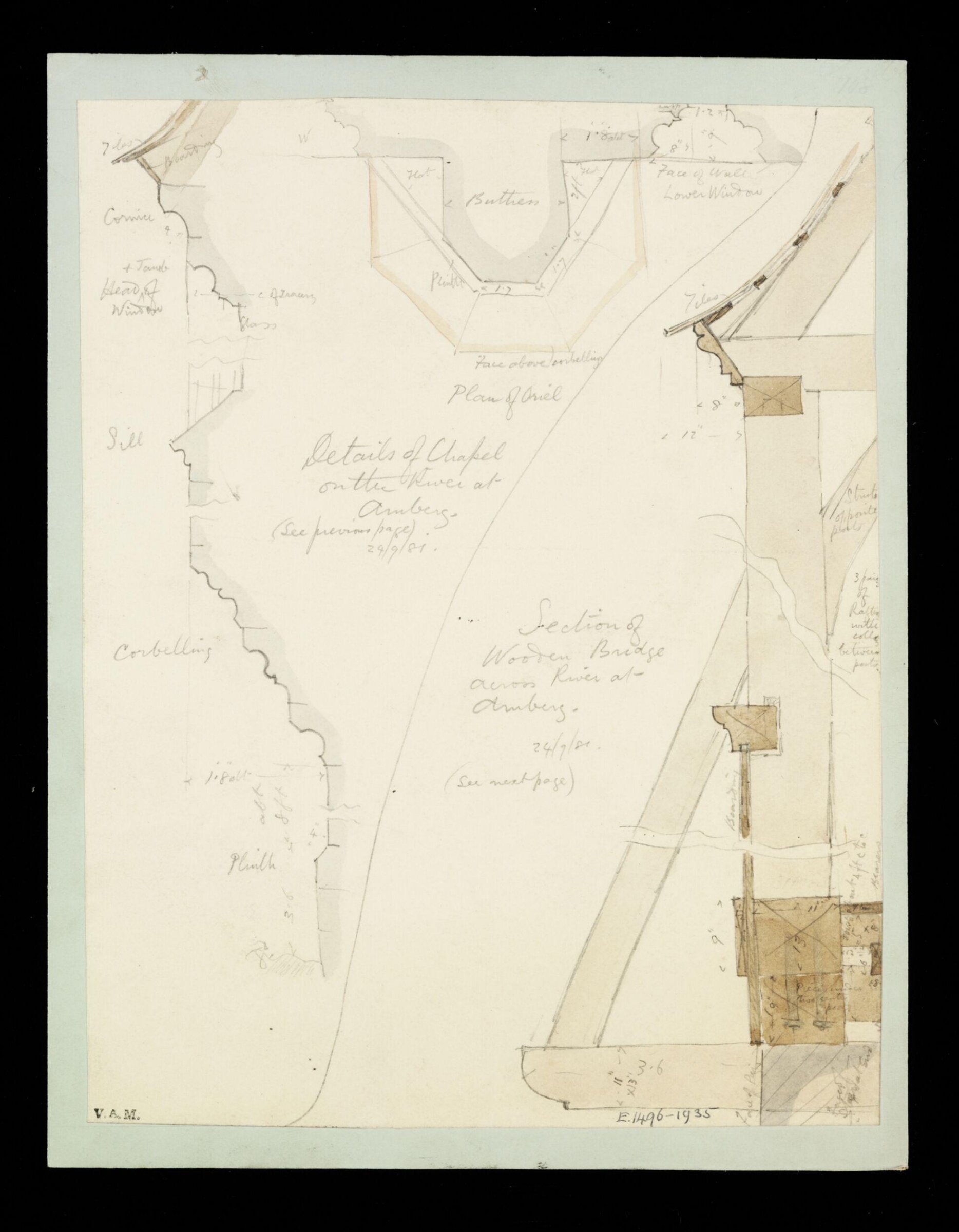 One of 235 drawings of architectural subjects in France, Germany, and Italy, Walter John Nash Millard, 24th September 1881