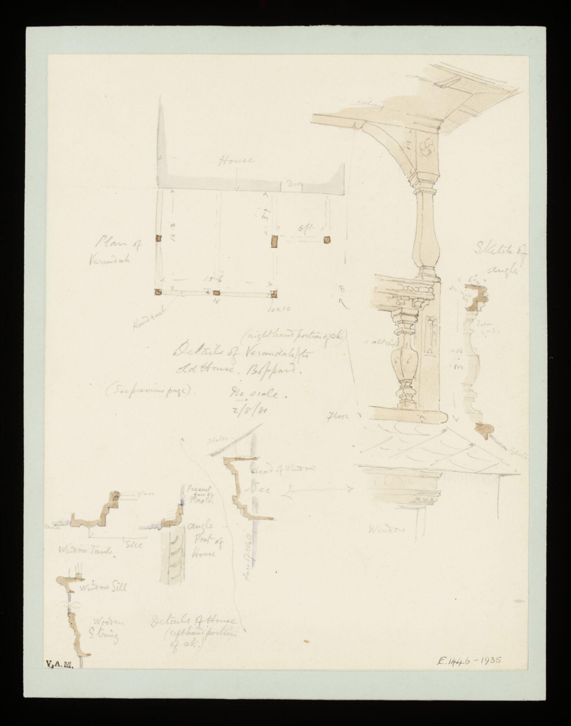 One of 235 drawings of architectural subjects in France, Germany, and Italy, Walter John Nash Millard, 2nd August 1881