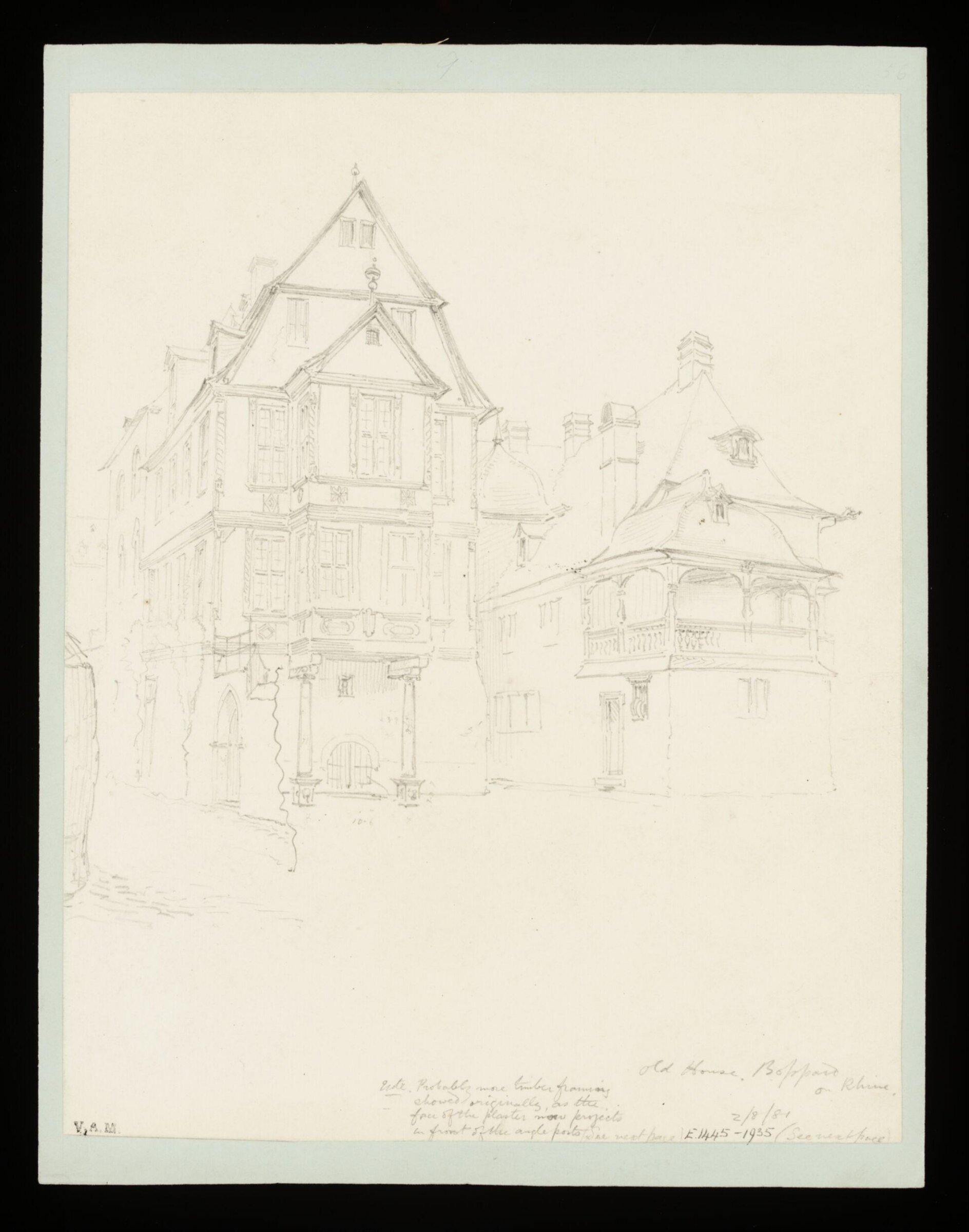 One of 235 drawings of architectural subjects in France, Germany, and Italy, Walter John Nash Millard, 2nd August 1881