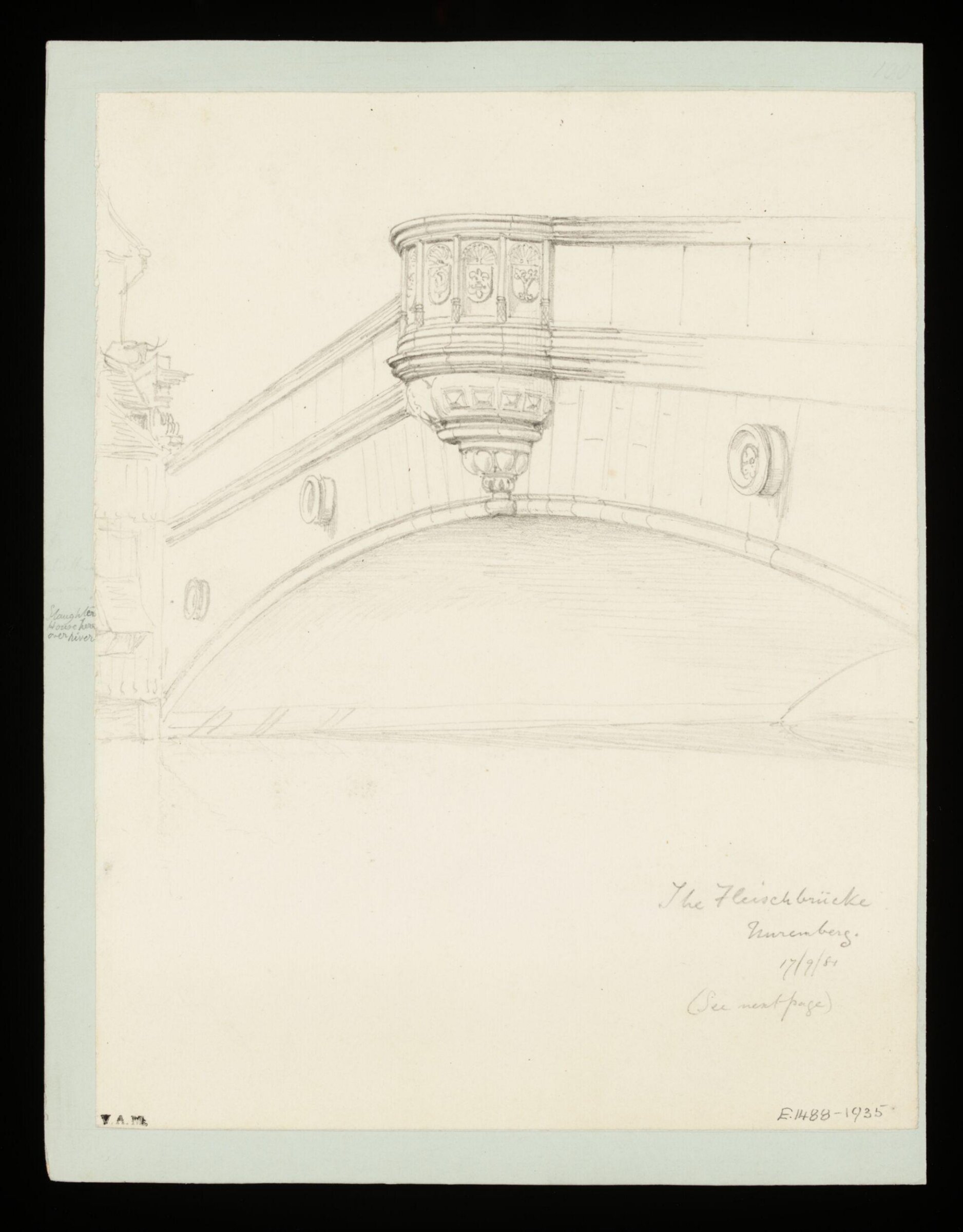 One of 235 drawings of architectural subjects in France, Germany, and Italy, Walter John Nash Millard, 17th September 1881