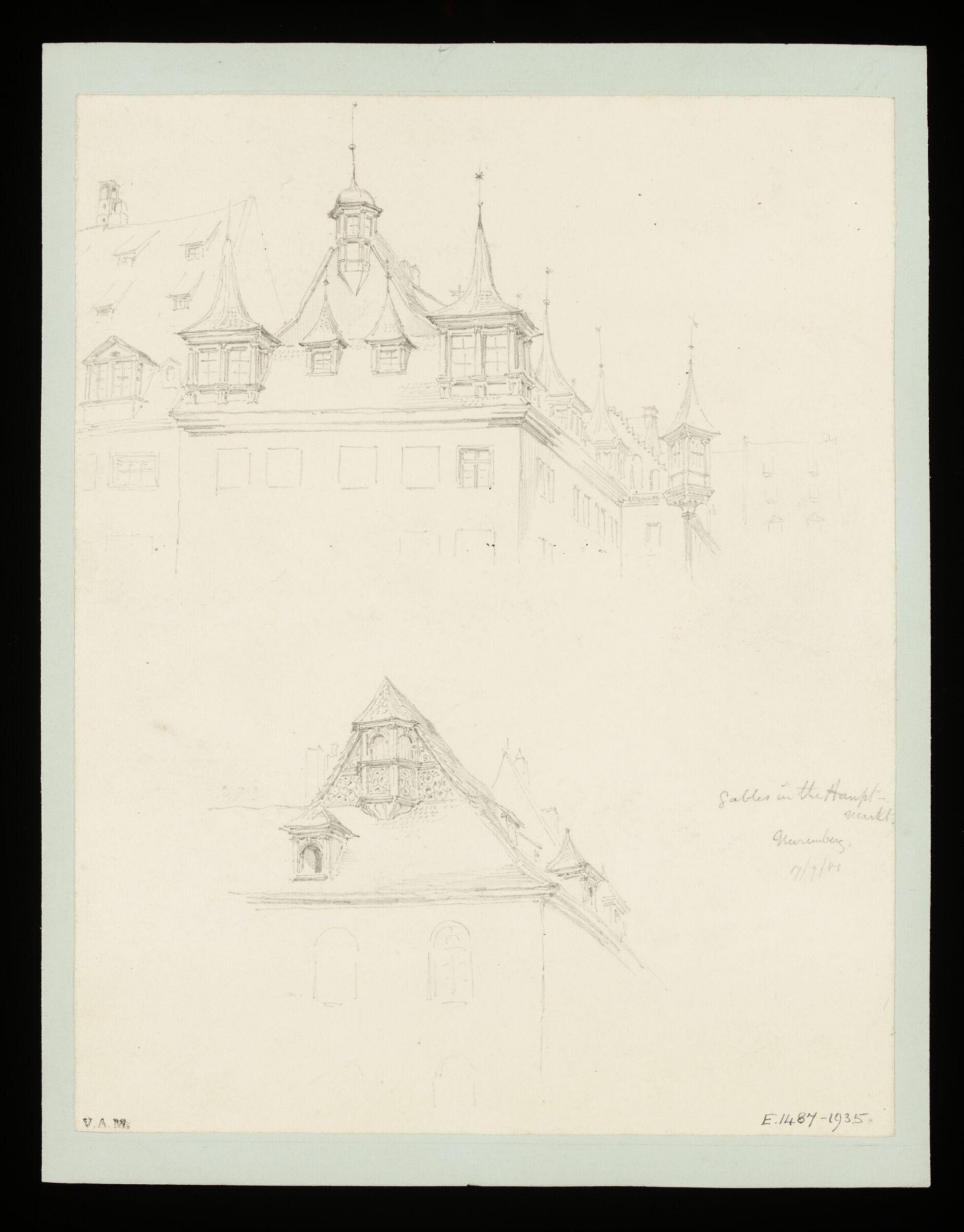 One of 235 drawings of architectural subjects in France, Germany, and Italy, Walter John Nash Millard, 17th September 1881
