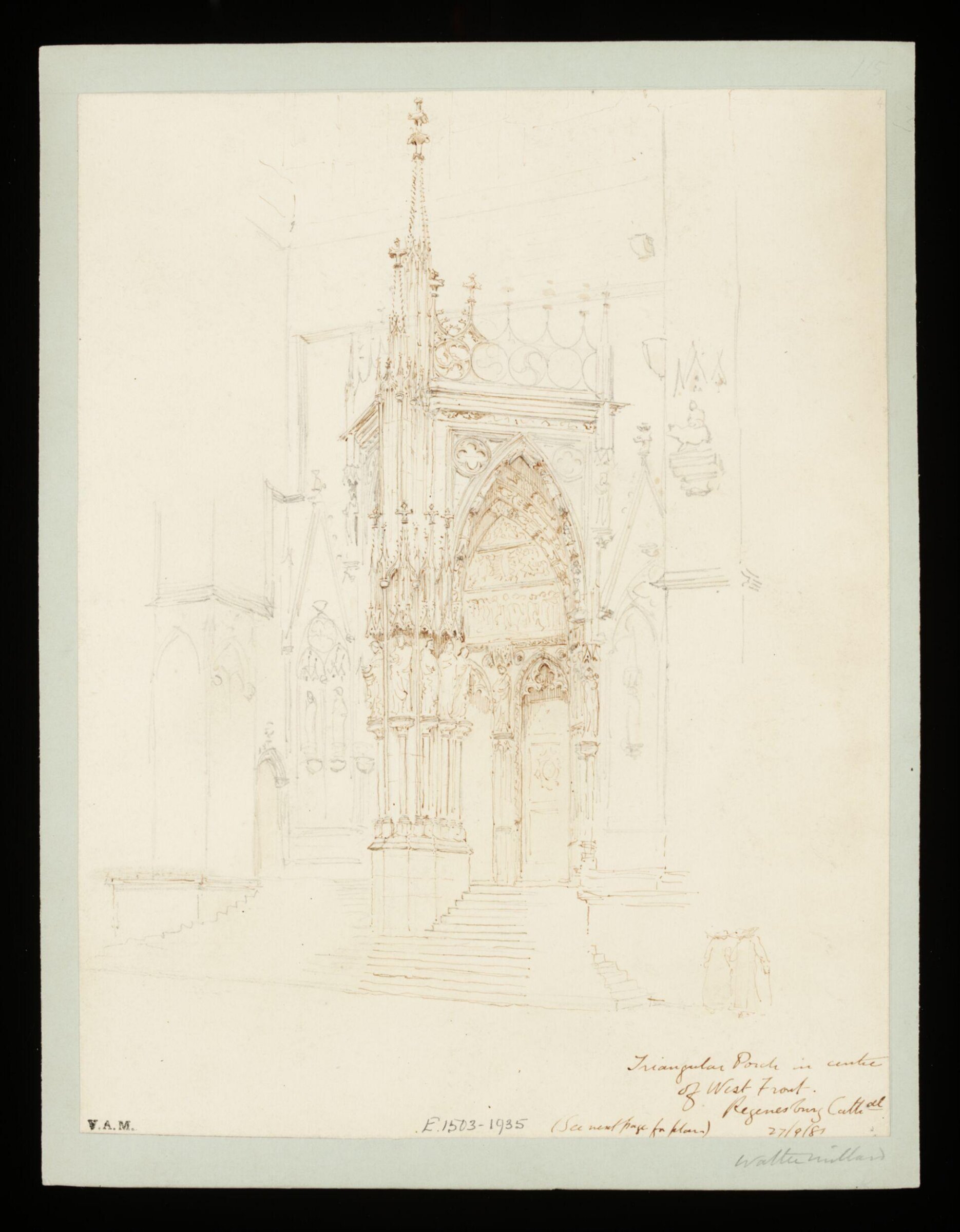 One of 235 drawings of architectural subjects in France, Germany, and Italy, Walter John Nash Millard, 27th September 1881