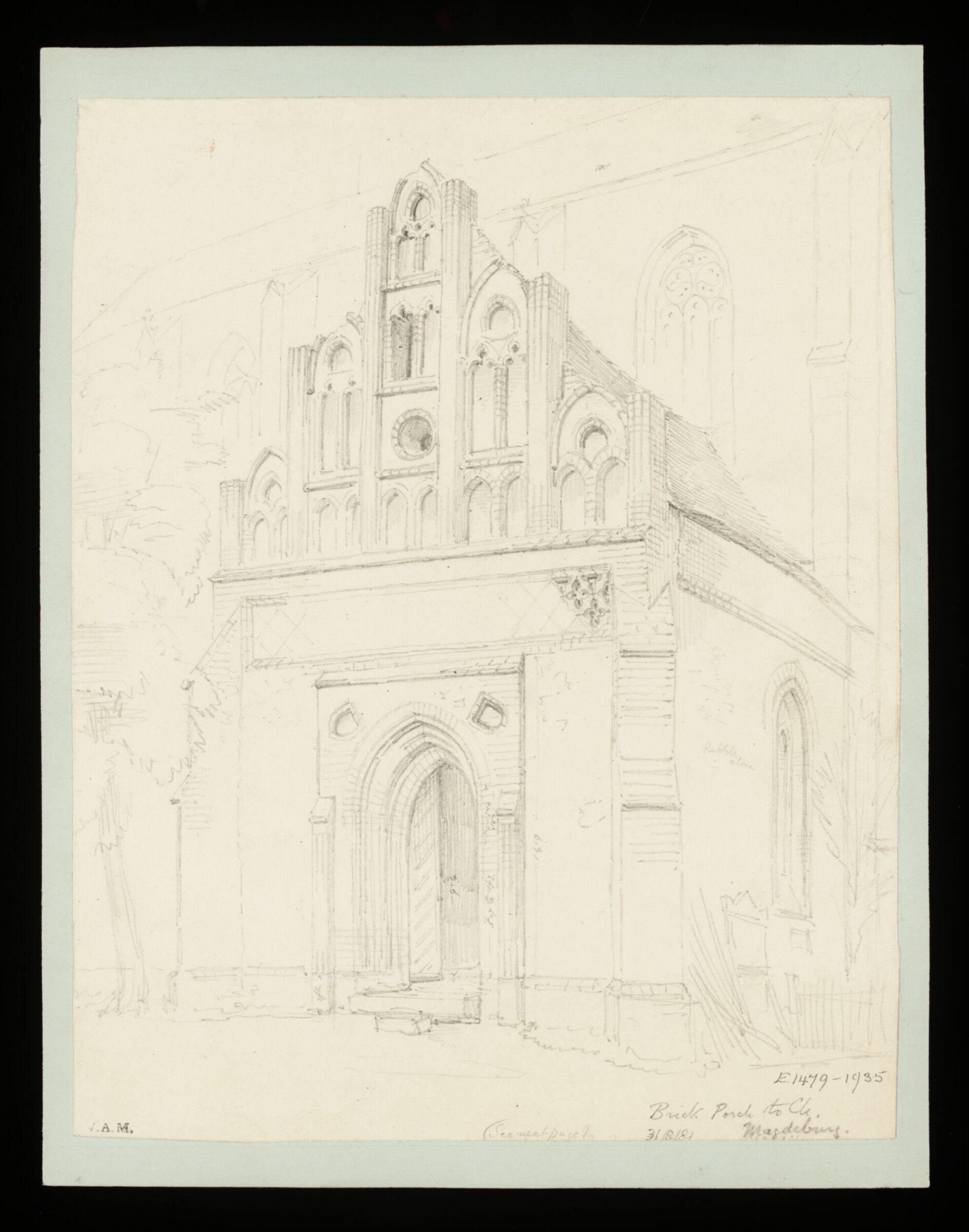 One of 235 drawings of architectural subjects in France, Germany, and Italy, Walter John Nash Millard, 31st August 1881