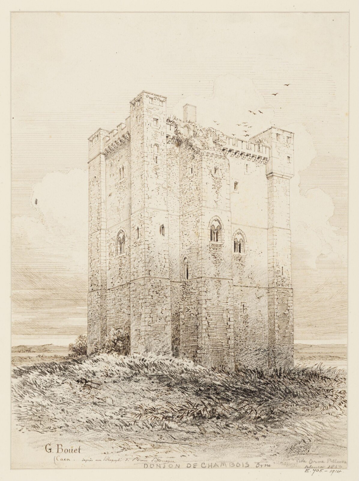 Drawing, Georges Adelmard Bouet, 19th Century