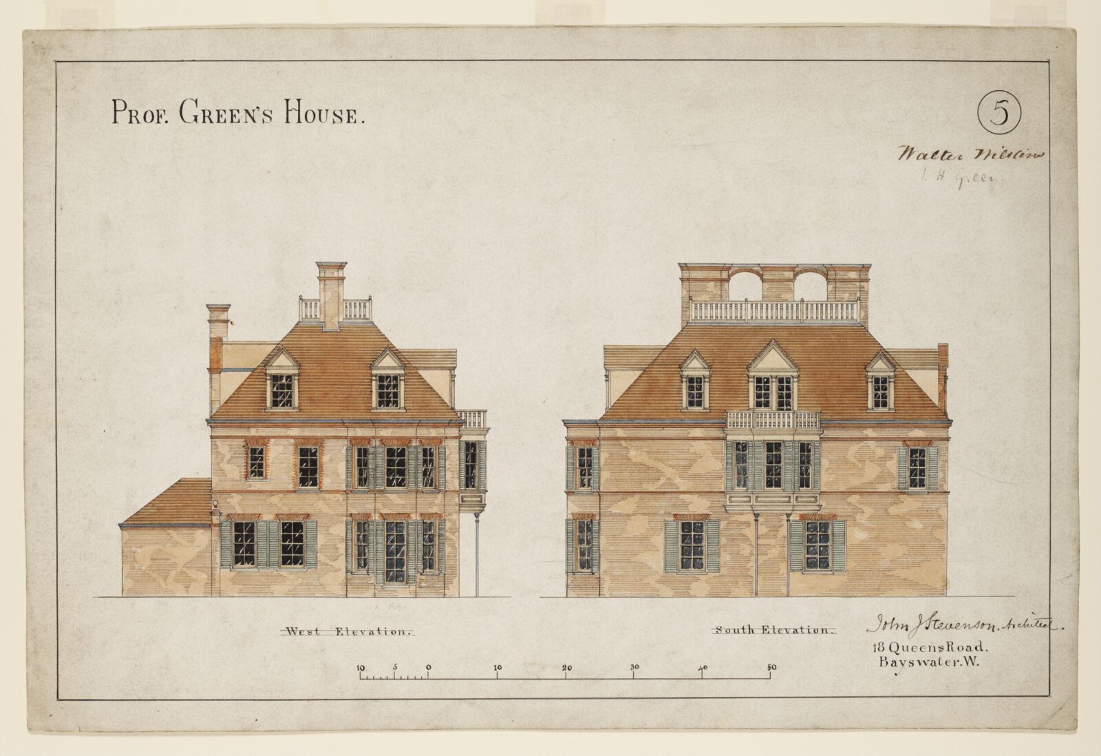 Drawing, John James Stevenson, c. 1880s