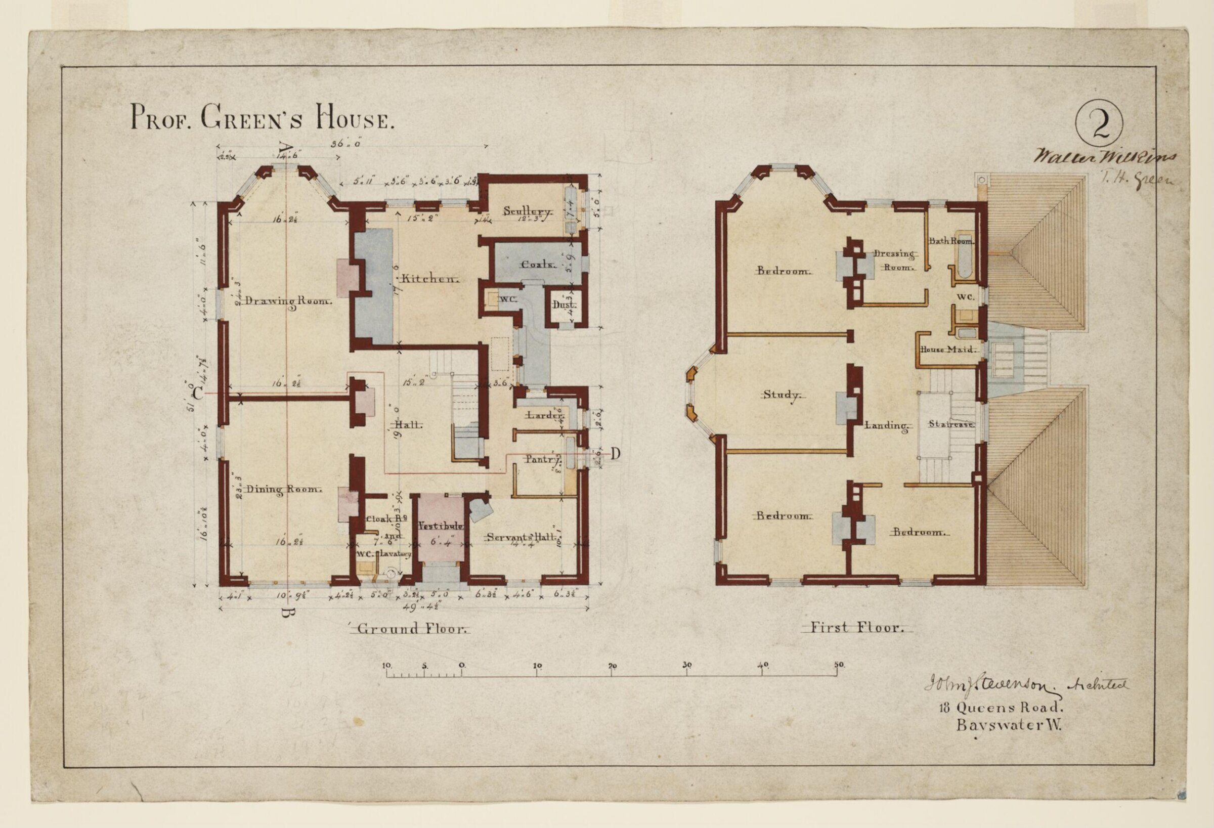 Drawing, John James Stevenson, c. 1880s