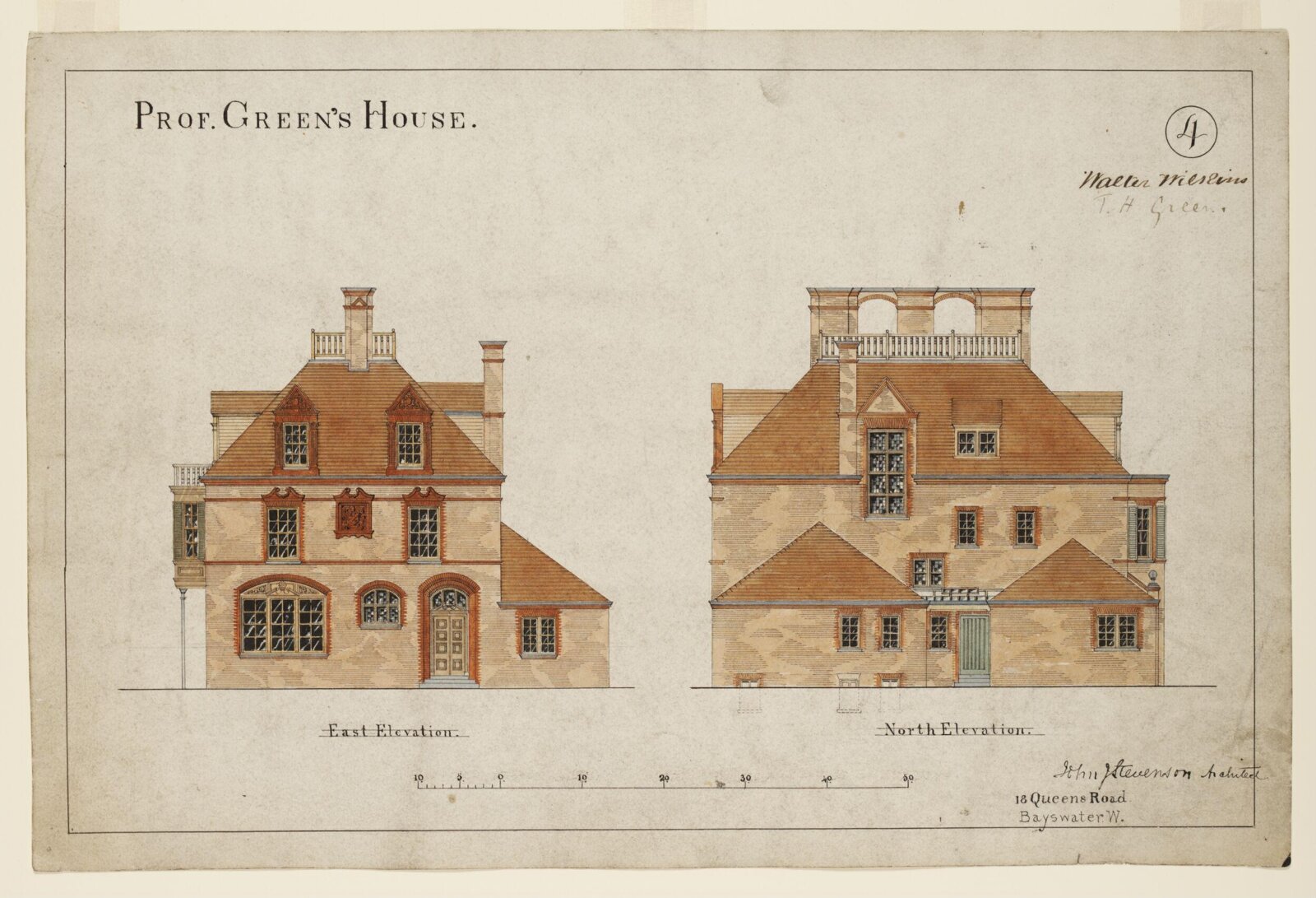 Drawing, John James Stevenson, c. 1880s