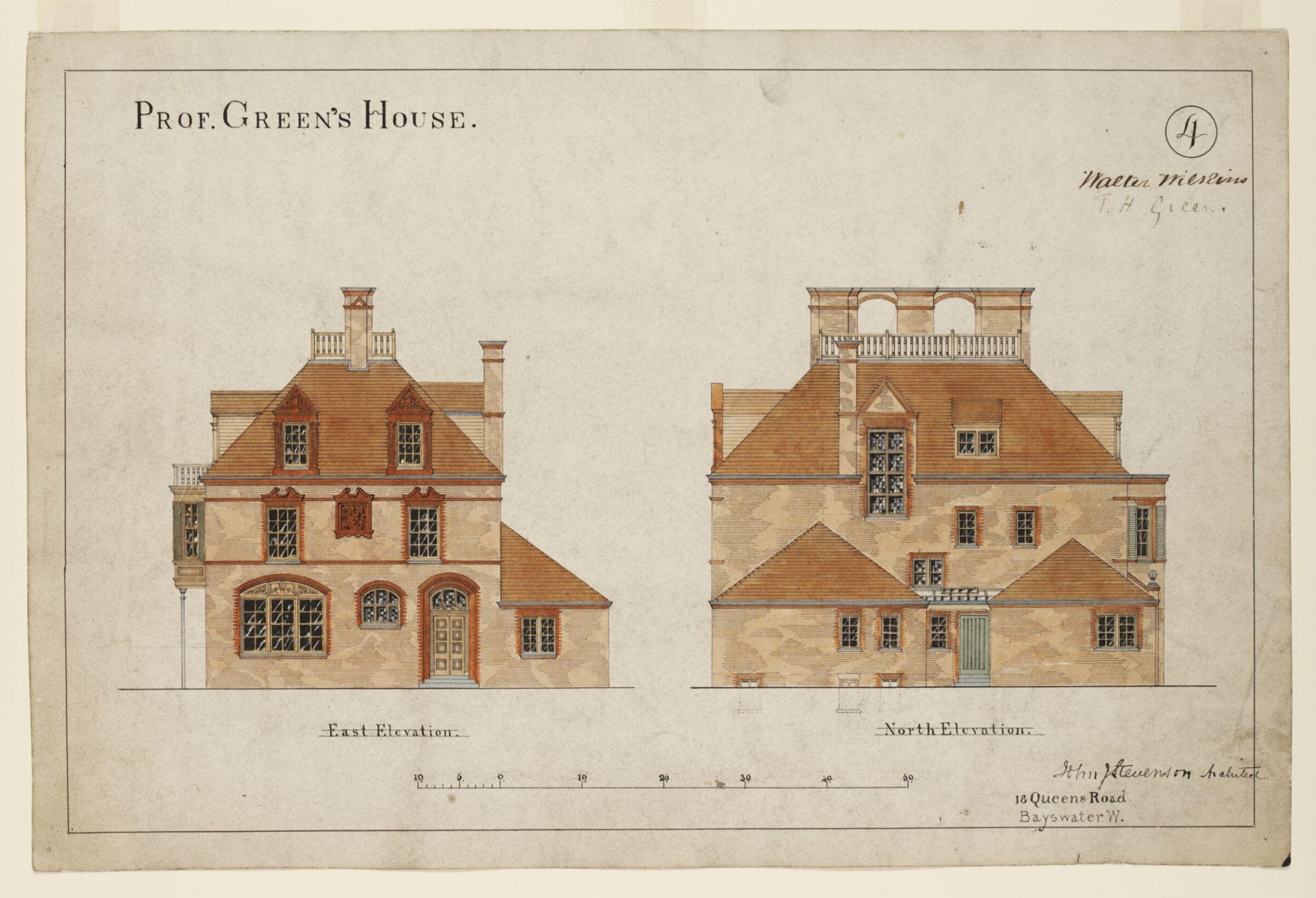 Drawing, John James Stevenson, c. 1880s