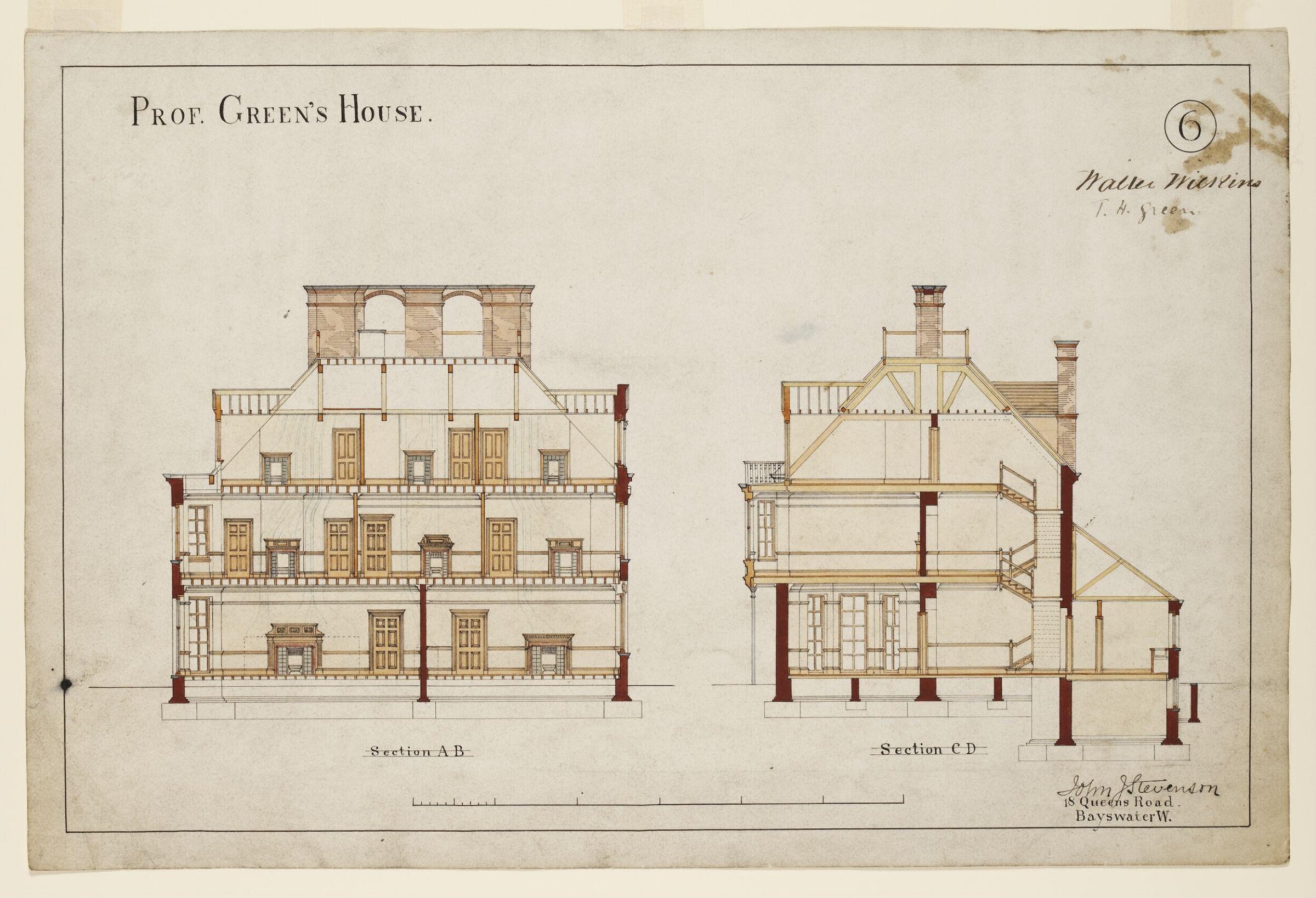 Drawing, John James Stevenson, c. 1880s