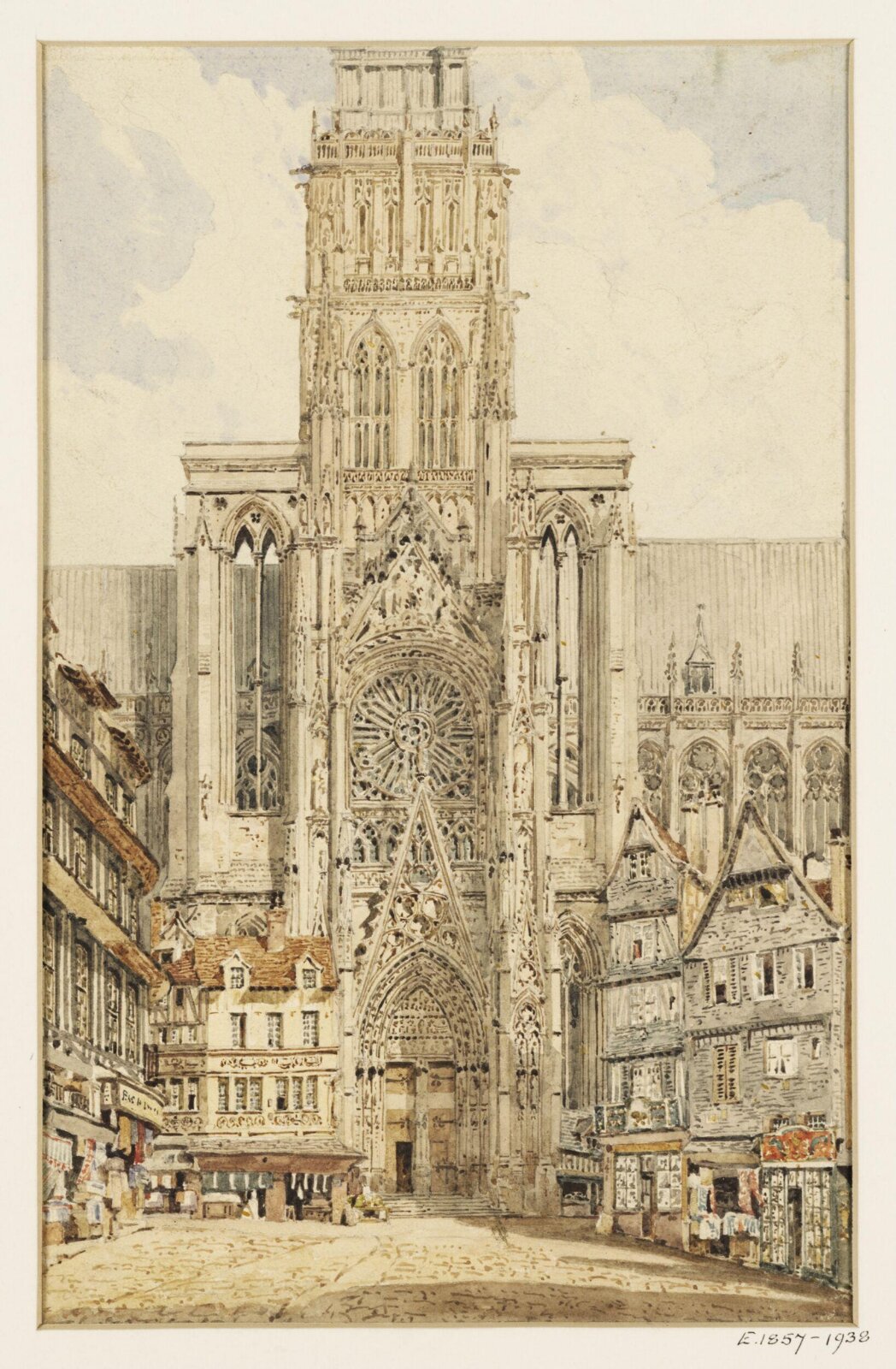 Rouen Cathedral, Charles Wild, c.1820s