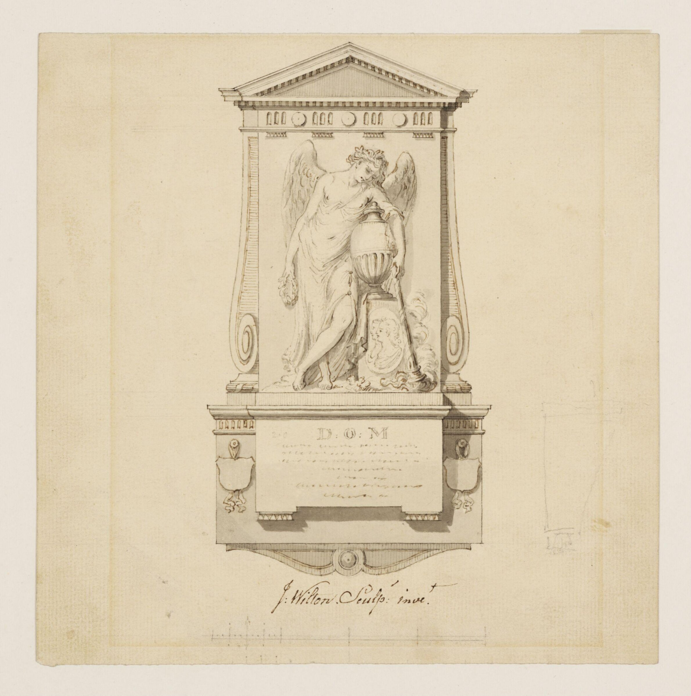 Drawing, Joseph Wilton, 18th century