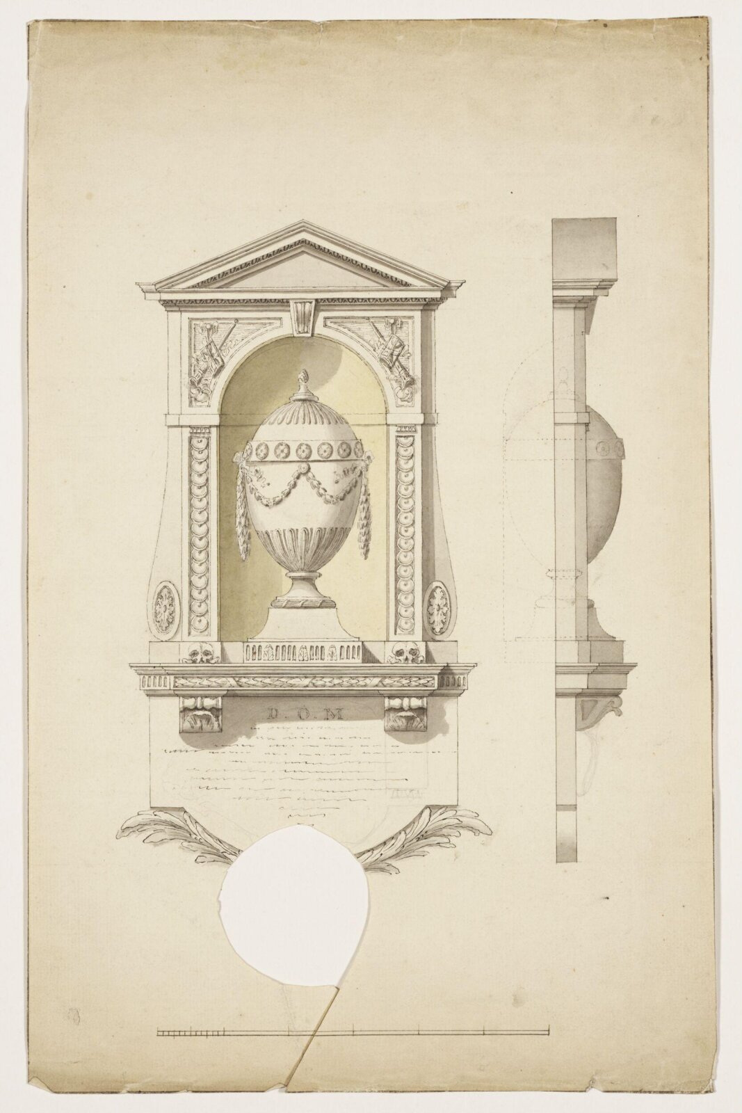 Drawing, Joseph Wilton, 18th century