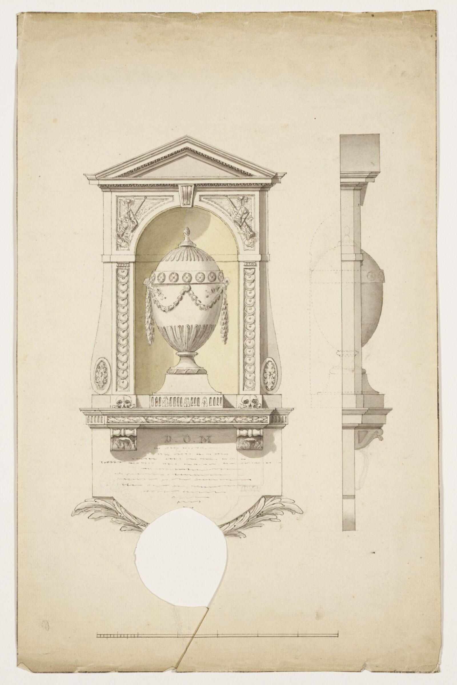 Drawing, Joseph Wilton, 18th century