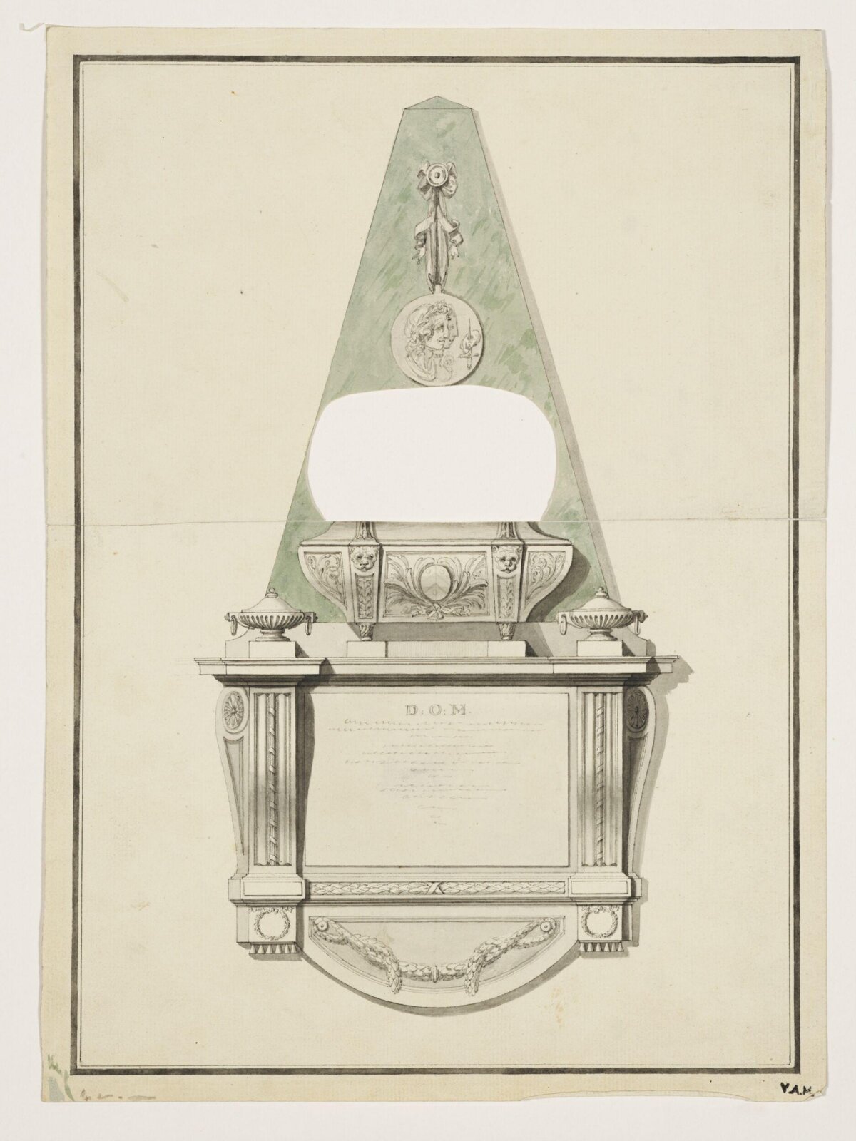 Drawing, Joseph Wilton, 18th century