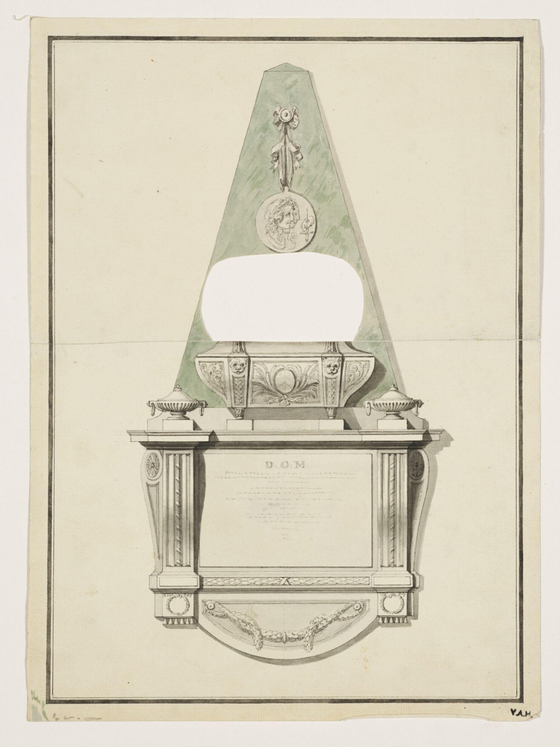 Drawing, Joseph Wilton, 18th century
