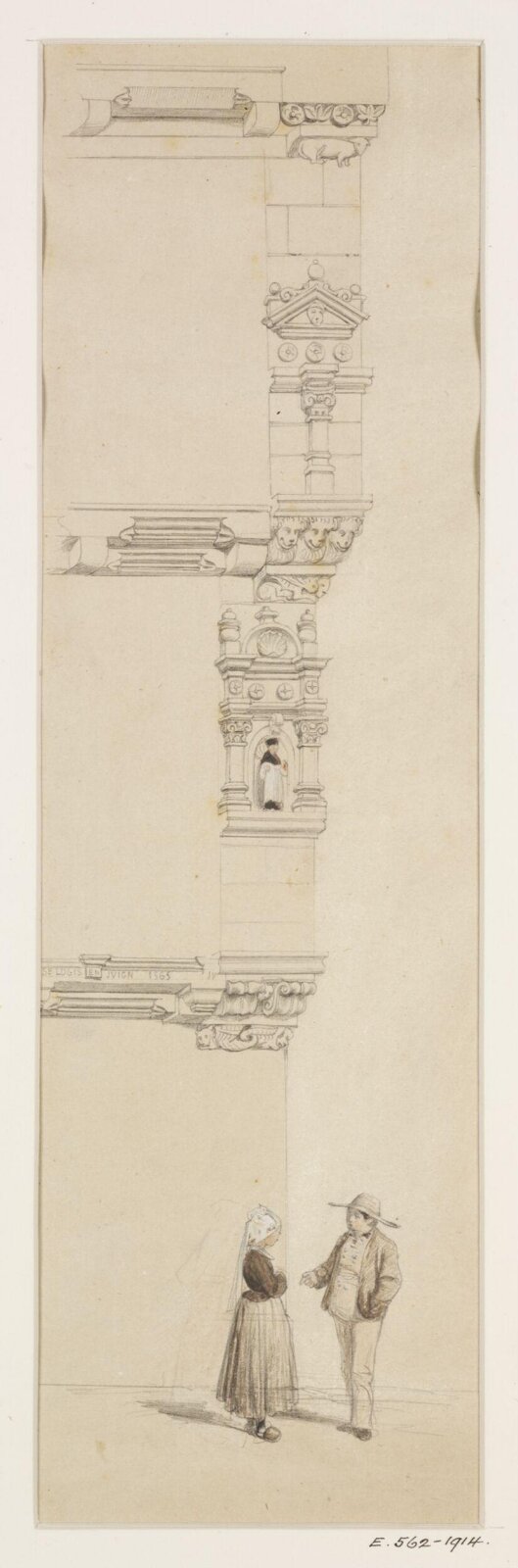 Drawing, Georges Adelmard Bouet, XIX век