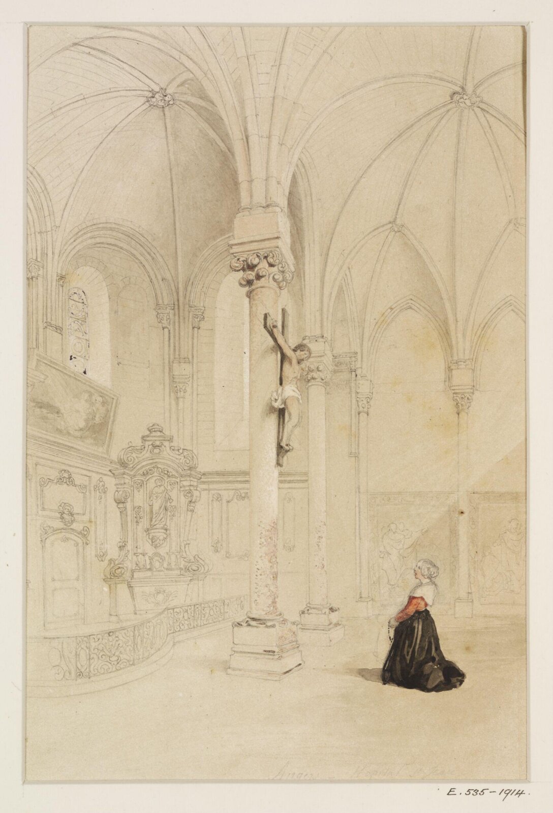 Drawing, Georges Adelmard Bouet, 19th Century